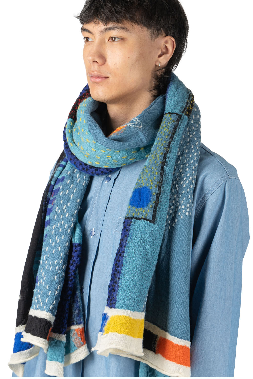 Kapital Compressed Wool Scarf GABBEH UNIVERSE - 2 Colors