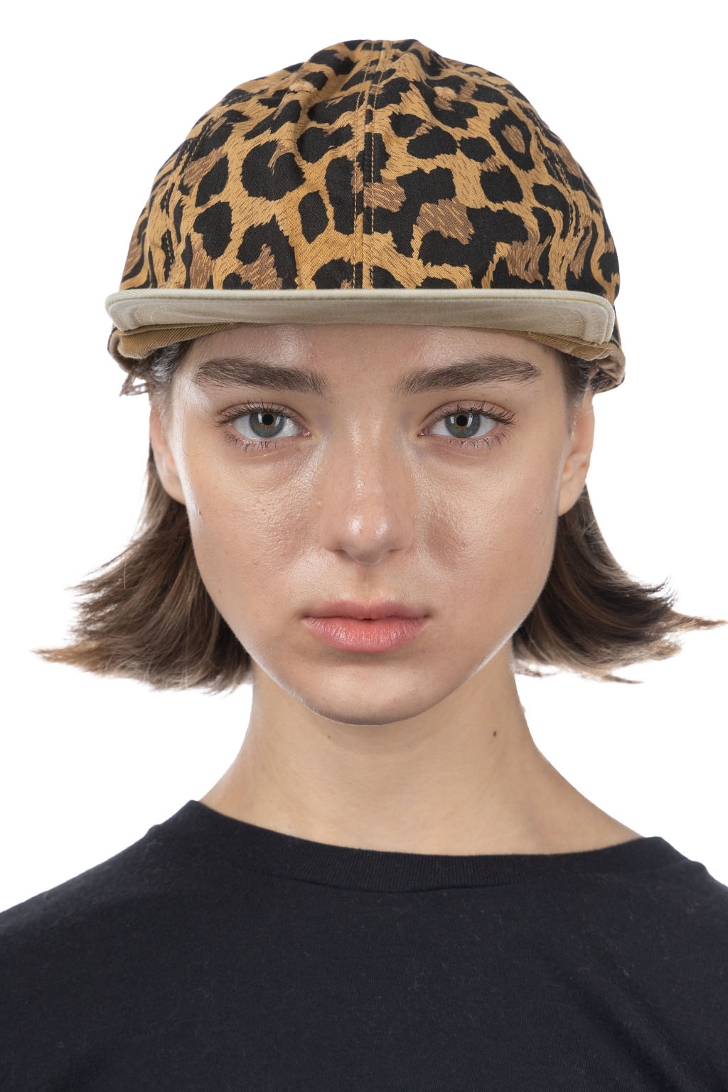 Kapital - Cotton Herringbone Leopard Baseball Cap - Brown