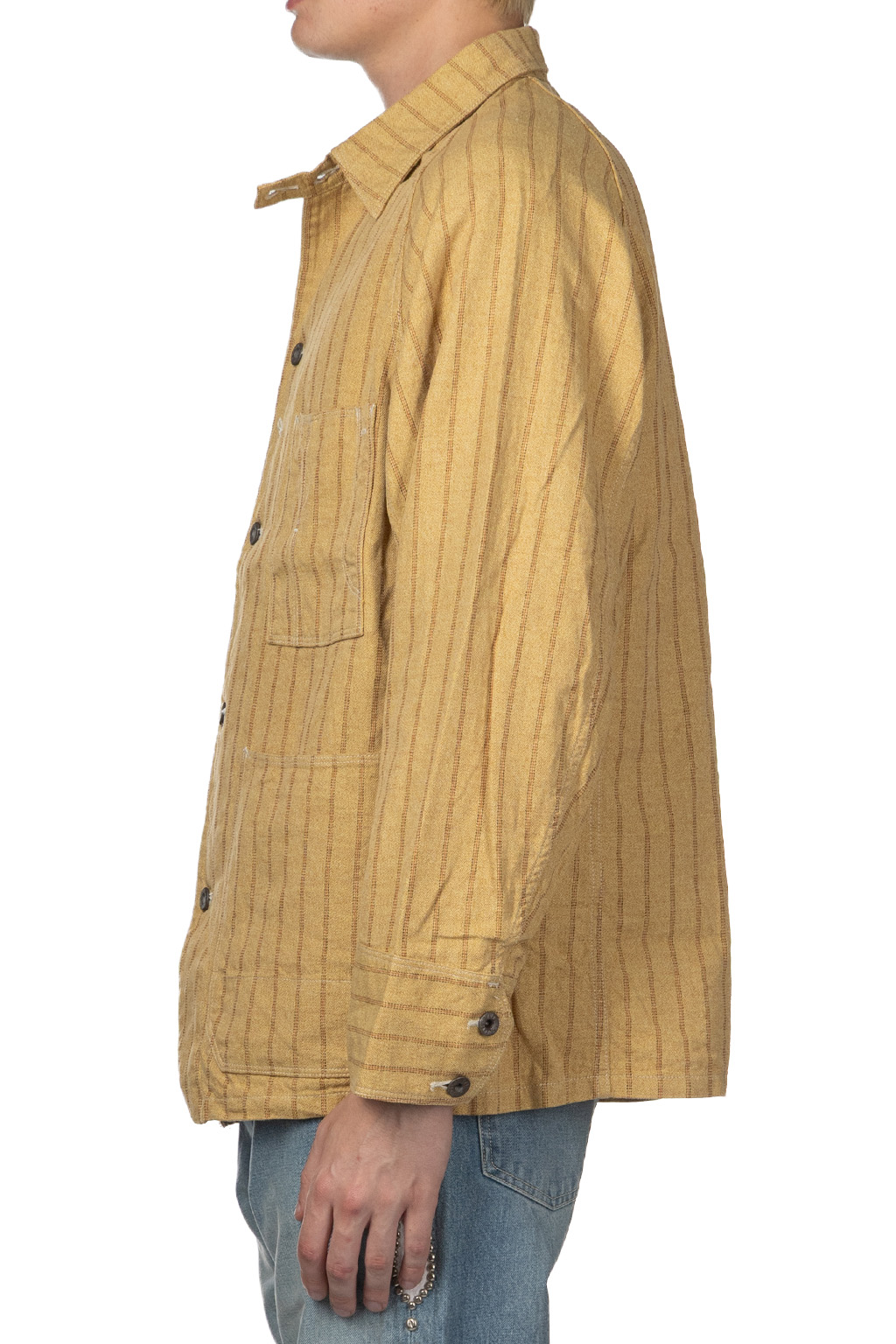 Kapital - Cotton Linen GIBSON Stripe CACTUS Coverall - Gold