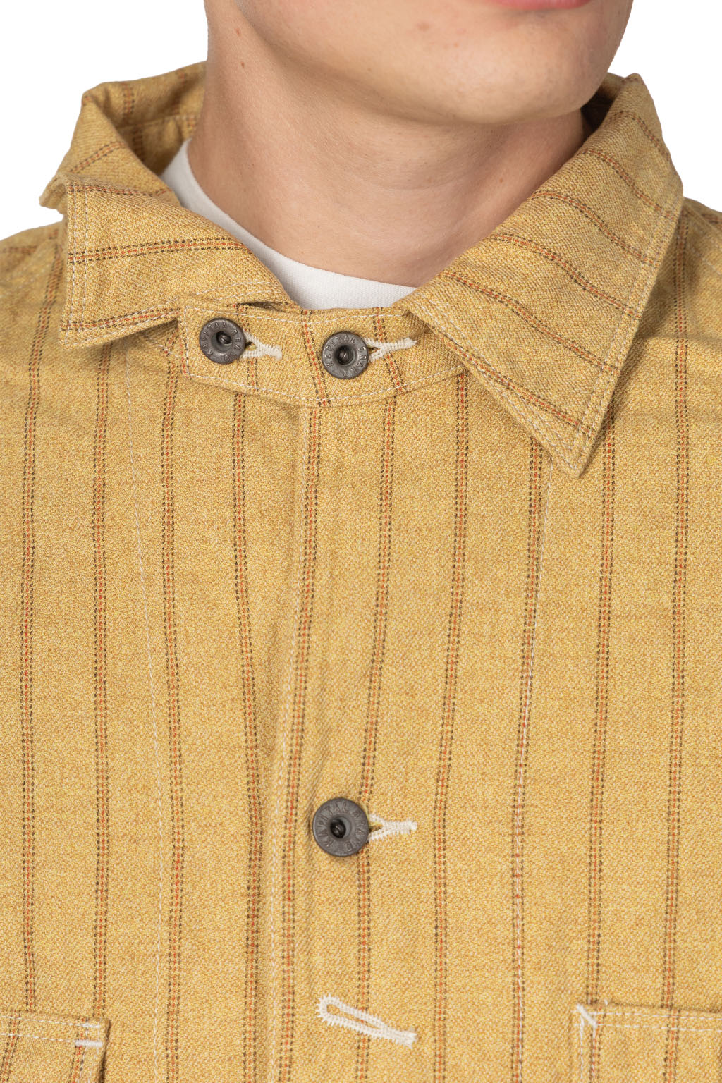 Kapital - Cotton Linen GIBSON Stripe CACTUS Coverall - Gold