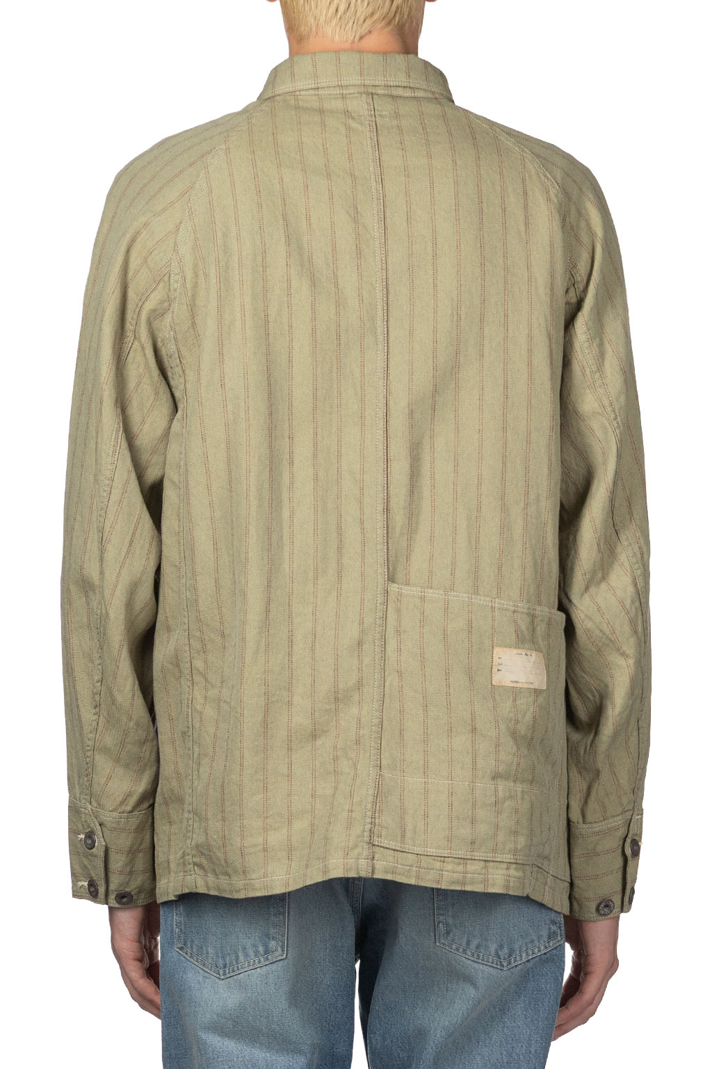 Kapital - Cotton Linen GIBSON Stripe CACTUS Coverall - Light Green