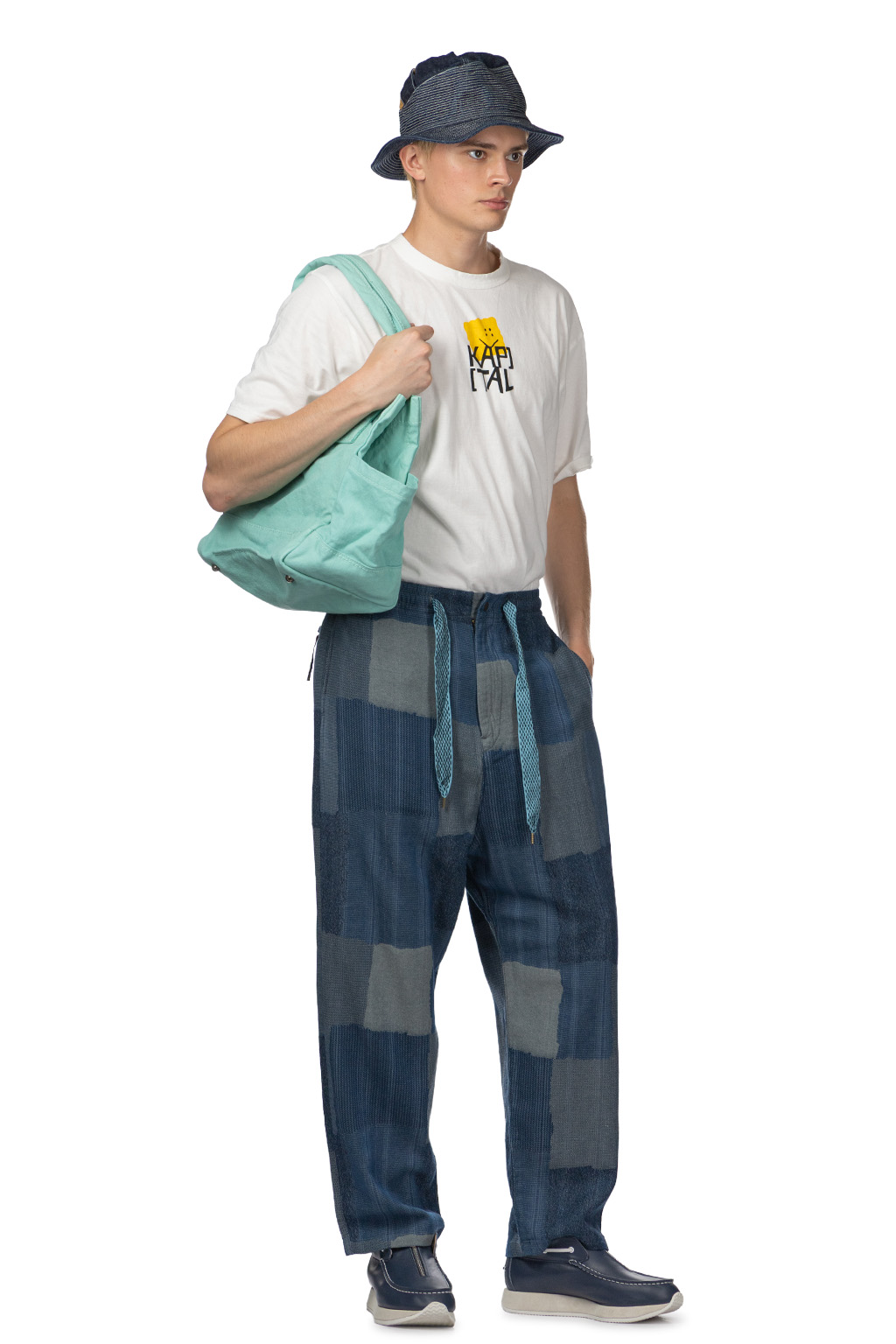 Kapital - Cotton Linen TUGIHAGI EASY Pants - Navy