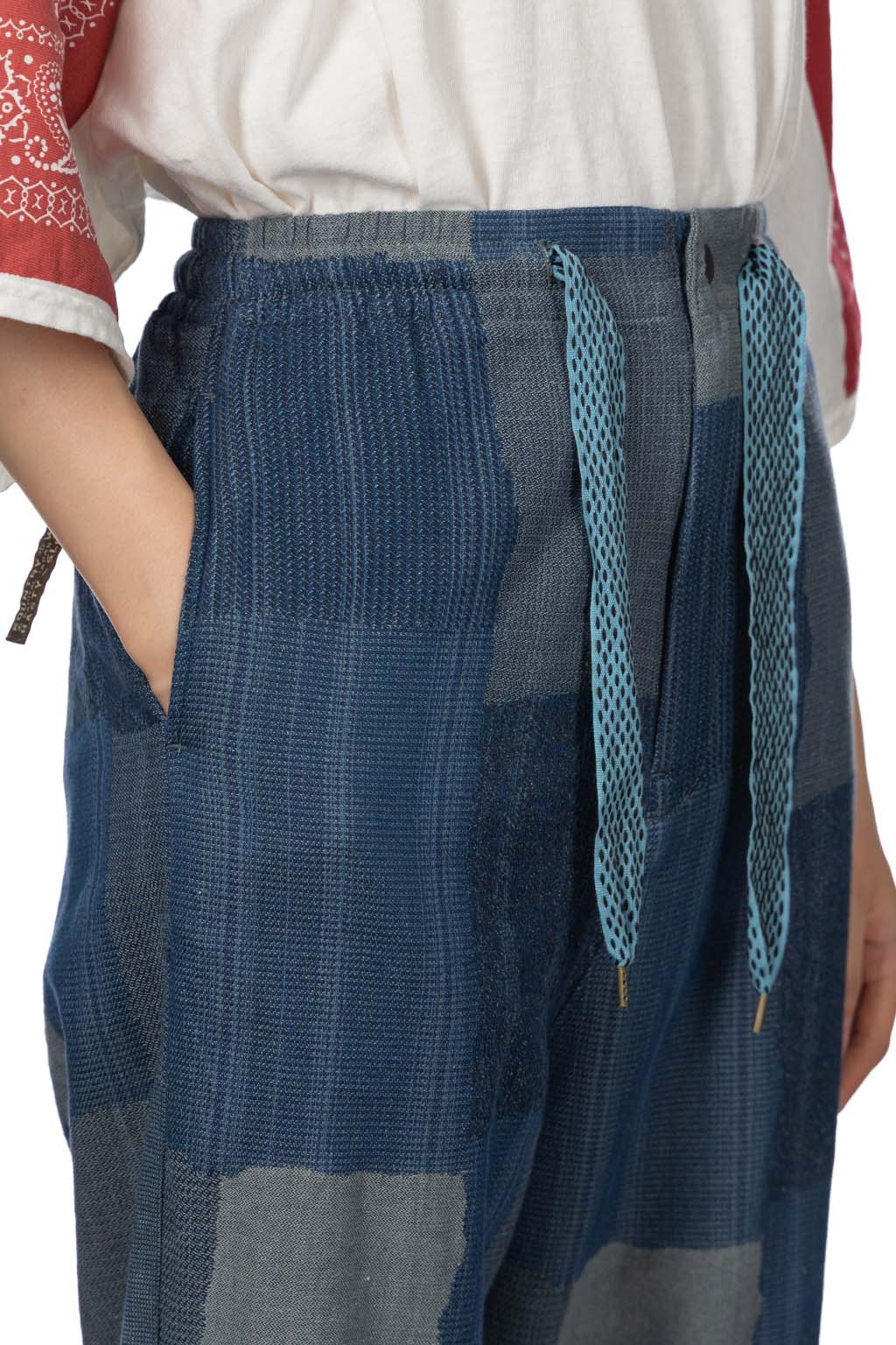 Kapital - Cotton Linen TUGIHAGI EASY Pants - Navy