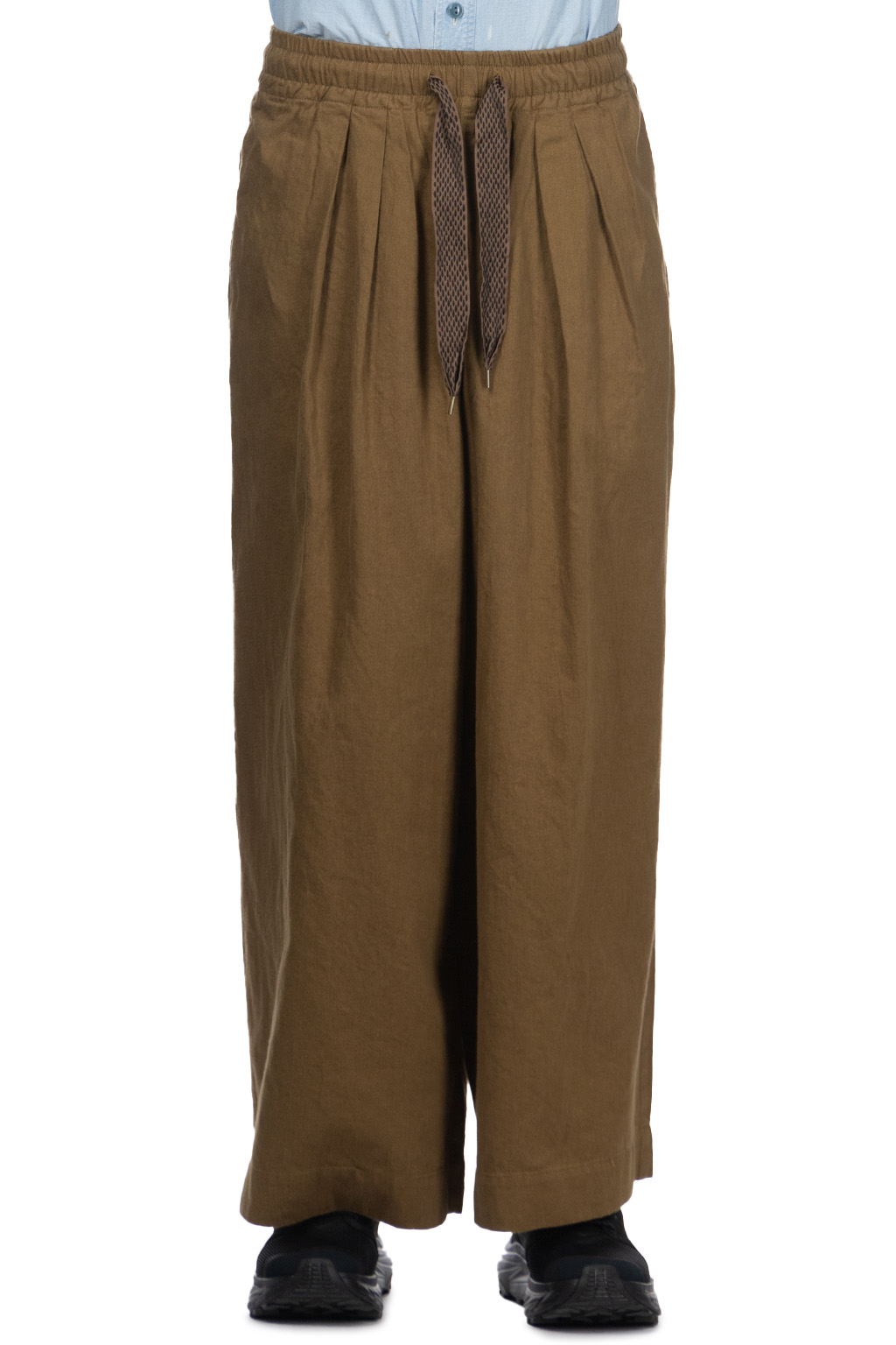 Kapital - Cotton Linen Twill RUDE Baggy Pants - Khaki
