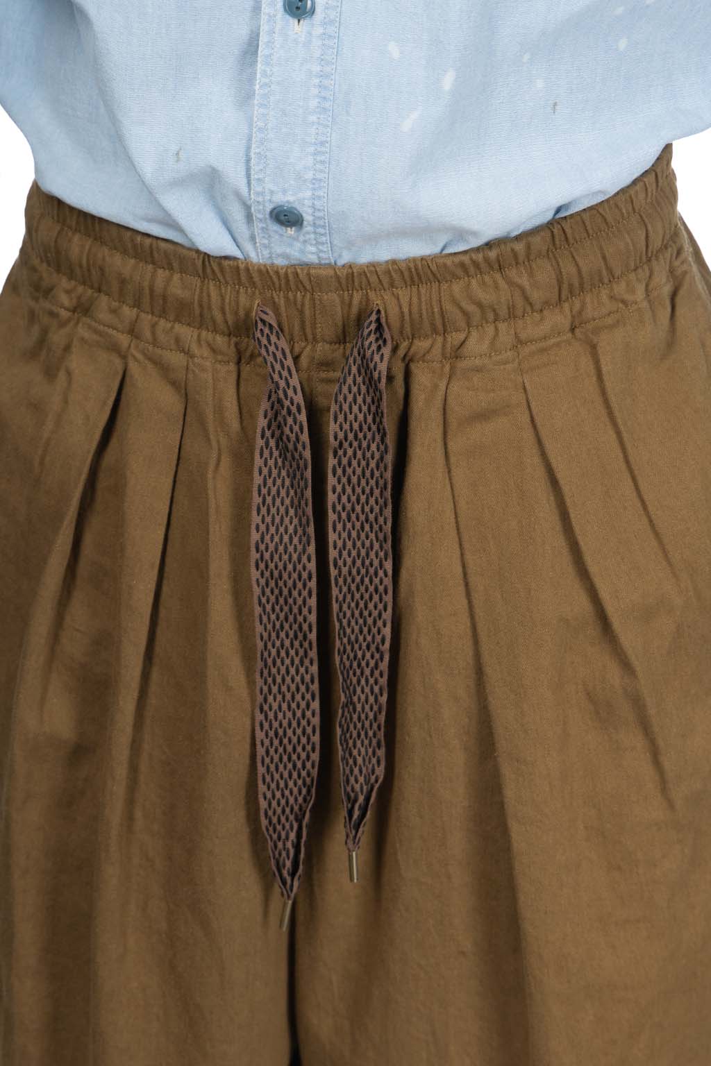 Kapital - Cotton Linen Twill RUDE Baggy Pants - Khaki