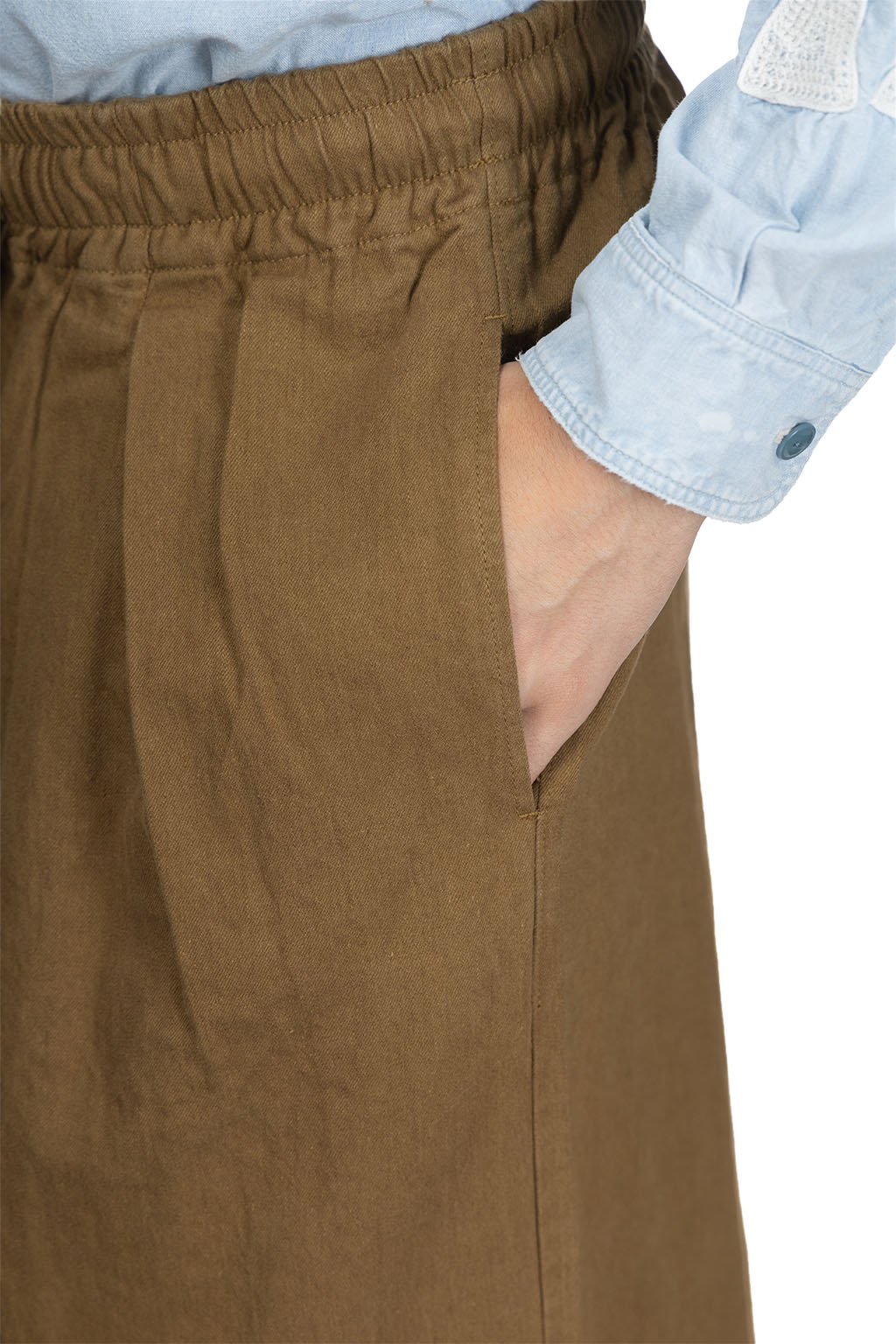 Kapital - Cotton Linen Twill RUDE Baggy Pants - Khaki