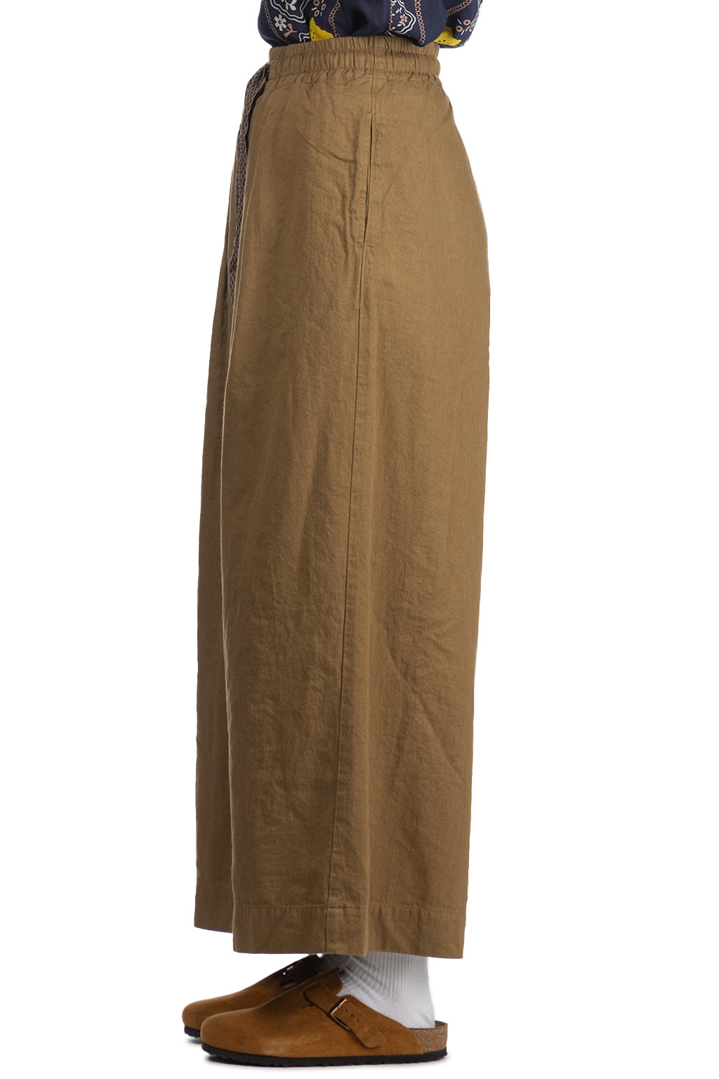 Kapital | Cotton Linen Twill RUDE Baggy Pants - Khaki
