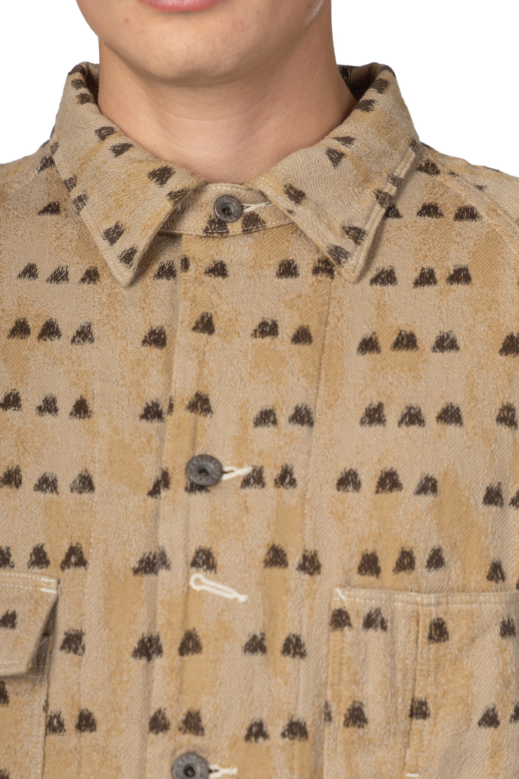 Kapital - Cotton TUME-BASHOH CACTUS Coverall-Beige