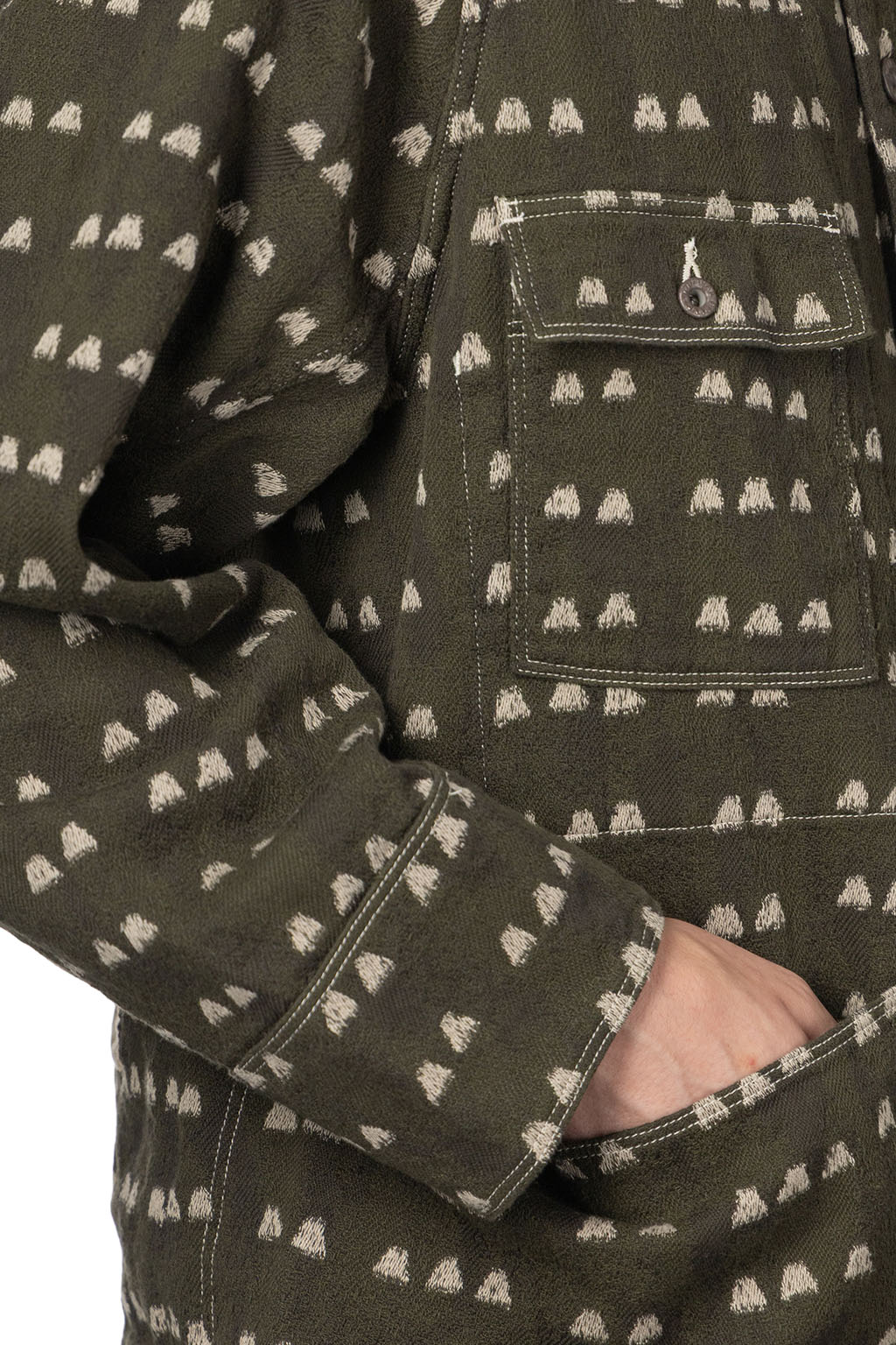 Kapital - Cotton TUME-BASHOH CACTUS Coverall-Dark Green