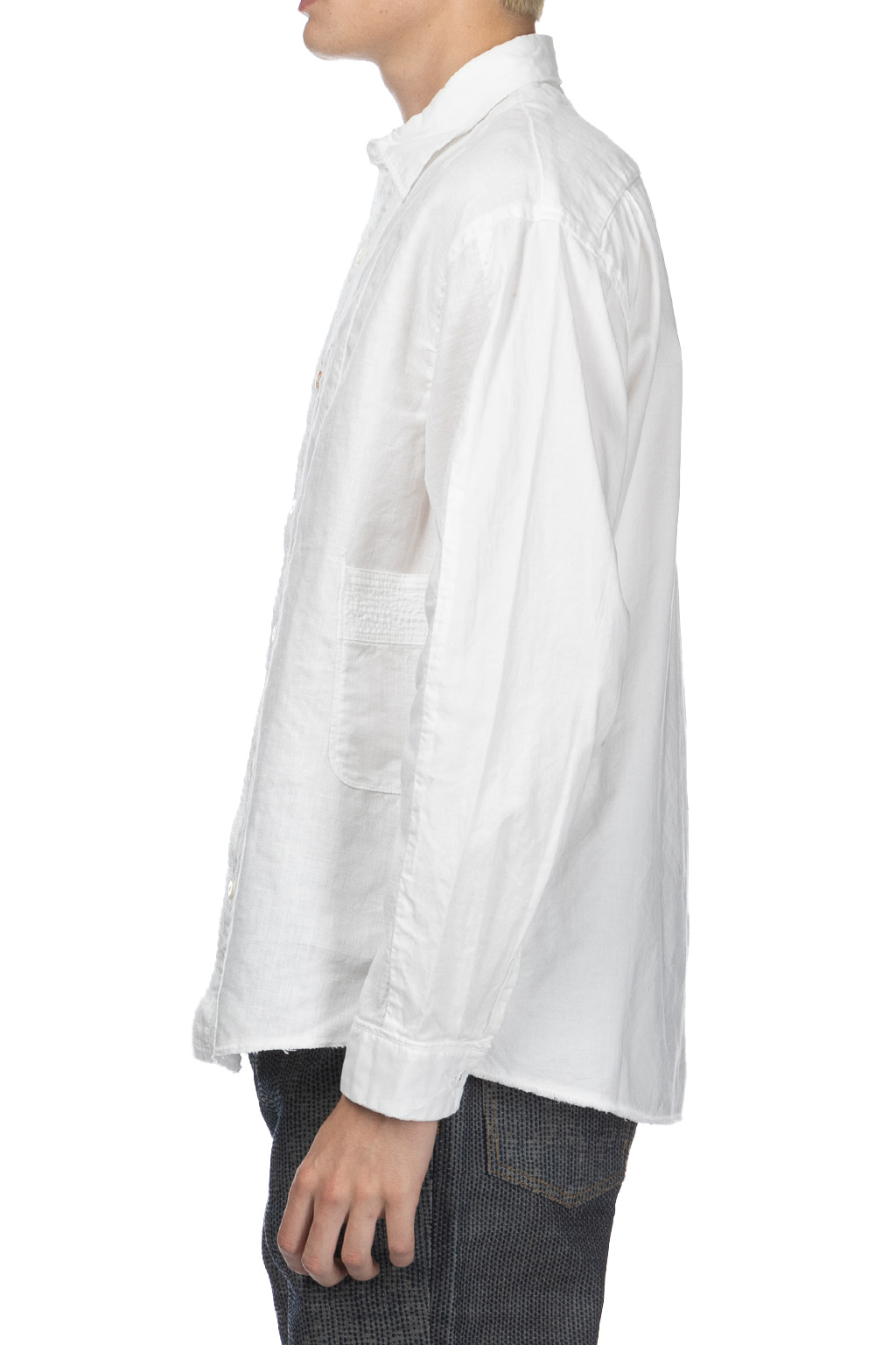 Kapital Cotton x Linen Patchwork KATMANDU Shirt - White
