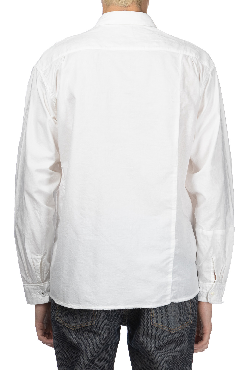 Kapital Cotton x Linen Patchwork KATMANDU Shirt - White