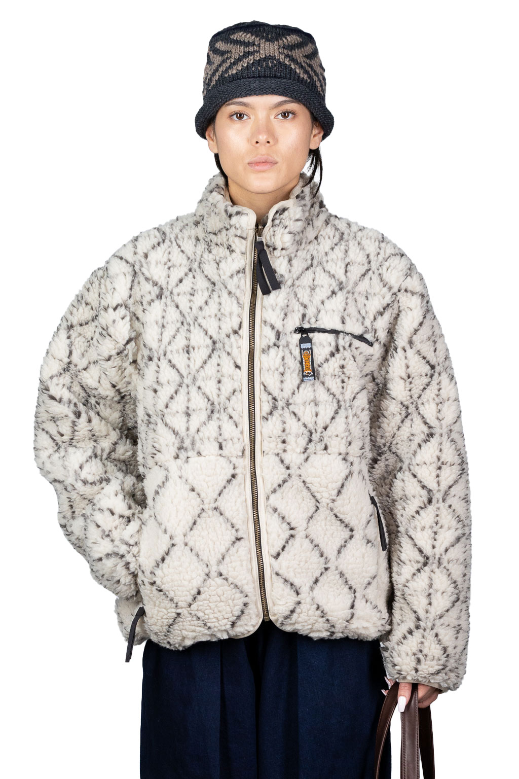 Kapital DO-GI SASHIKO BOA Fleece Reversible Blouson - Natural