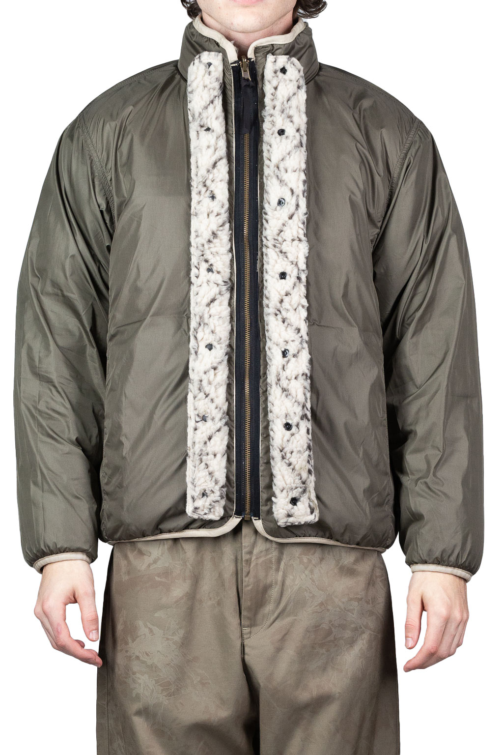 Kapital DO-GI SASHIKO BOA Fleece Reversible Blouson - Natural