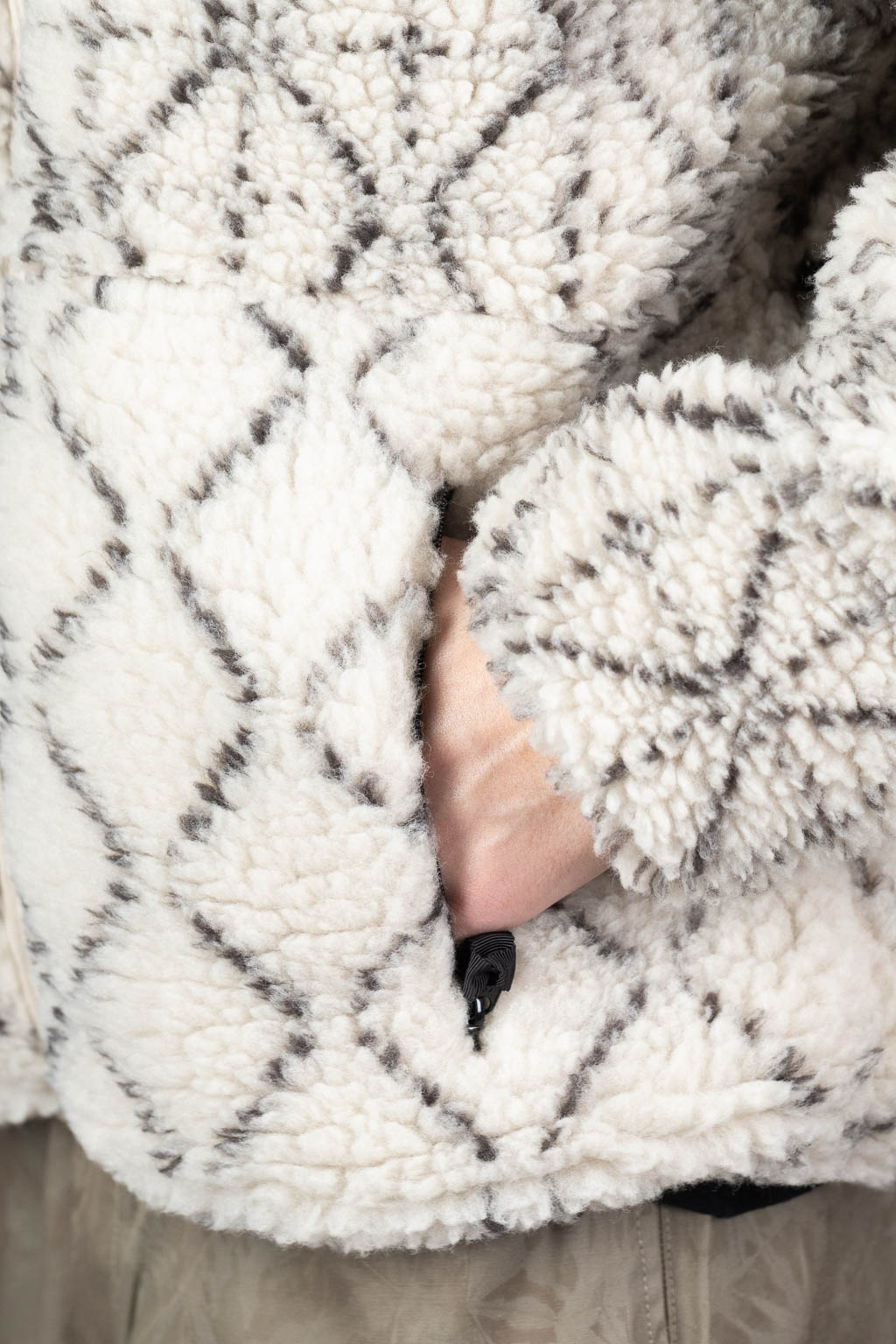 Kapital DO-GI SASHIKO BOA Fleece Reversible Blouson - Natural