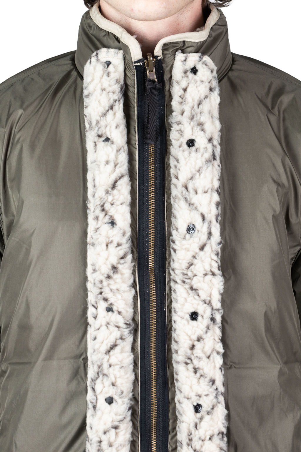 Kapital DO-GI SASHIKO BOA Fleece Reversible Blouson - Natural