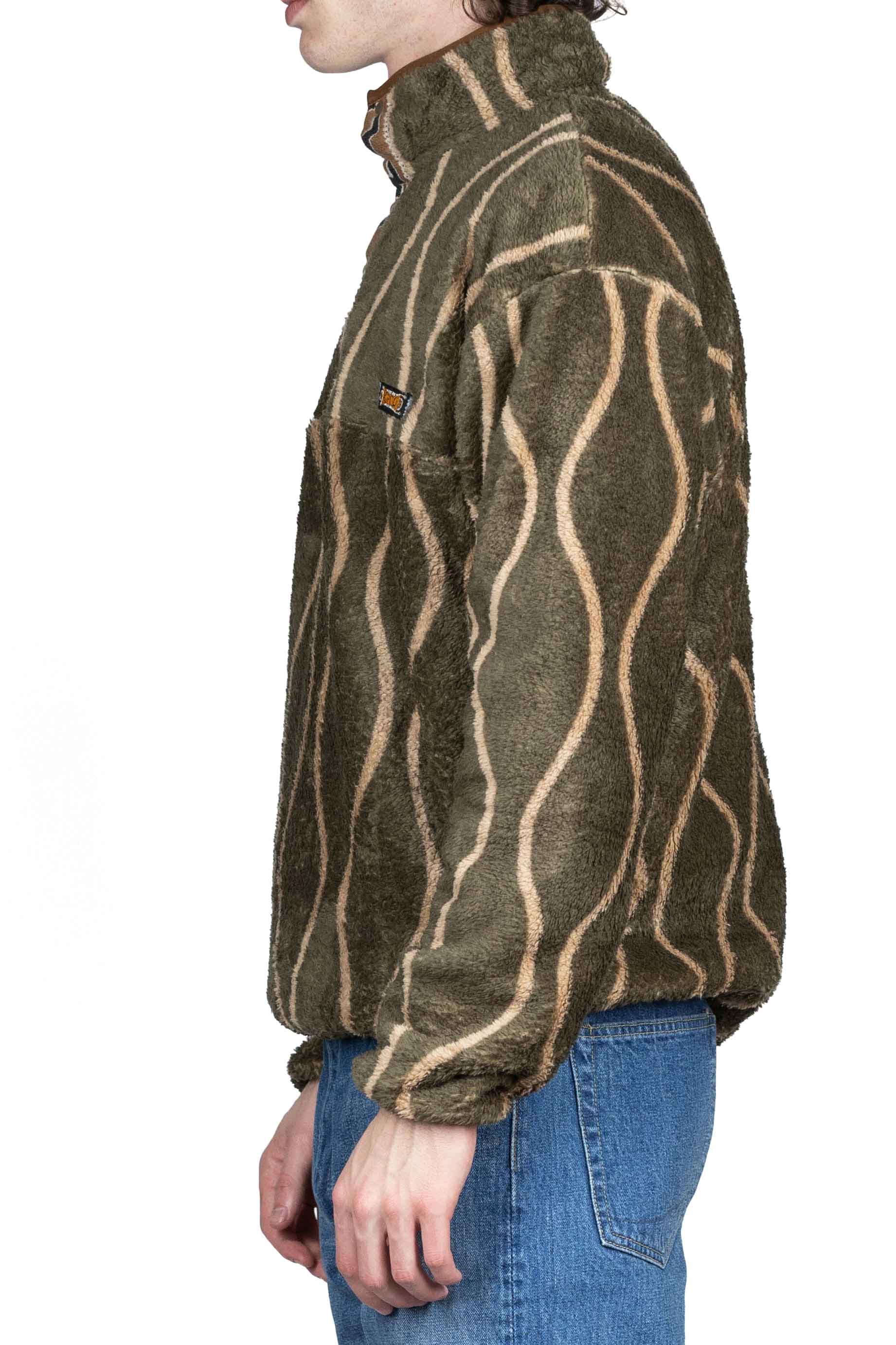 Kapital Drunk Stripe Fleece Pullover