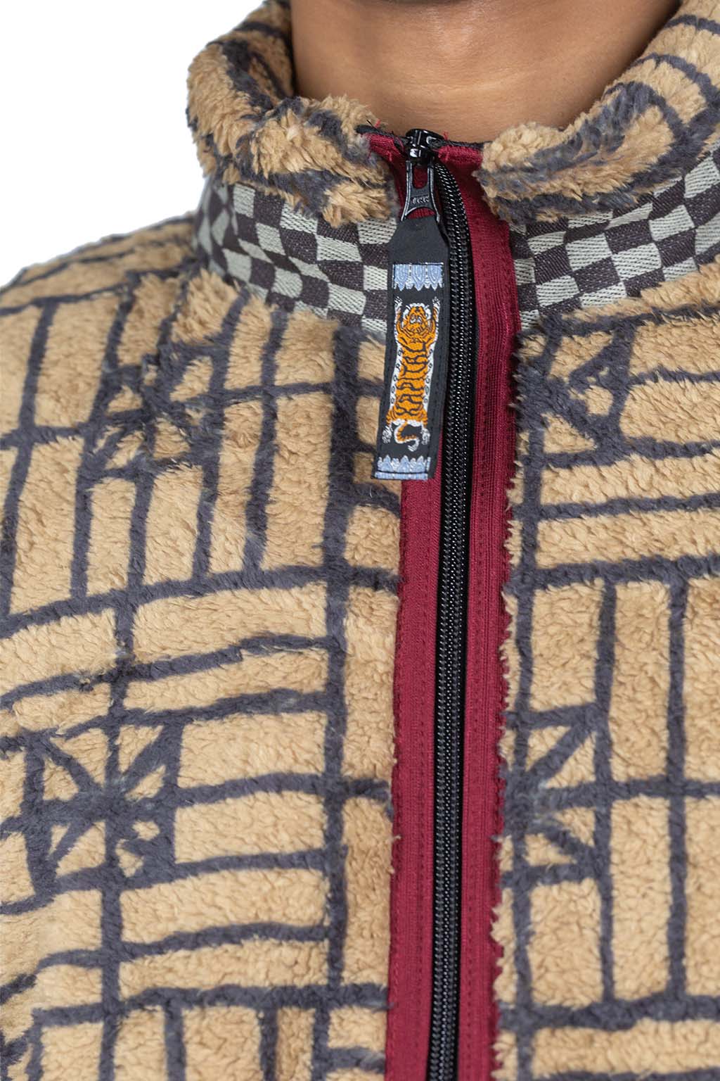 BlueButtonShop - Kapital - Kapital-FOLK-DOMINO-Fleece-ZIP-Blouson