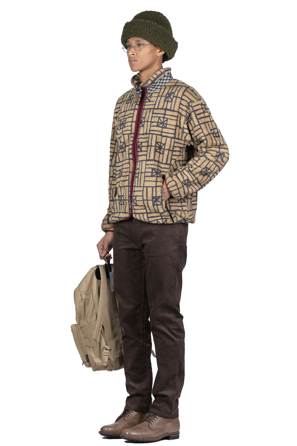 BlueButtonShop - Kapital - Kapital-FOLK-DOMINO-Fleece-ZIP-Blouson