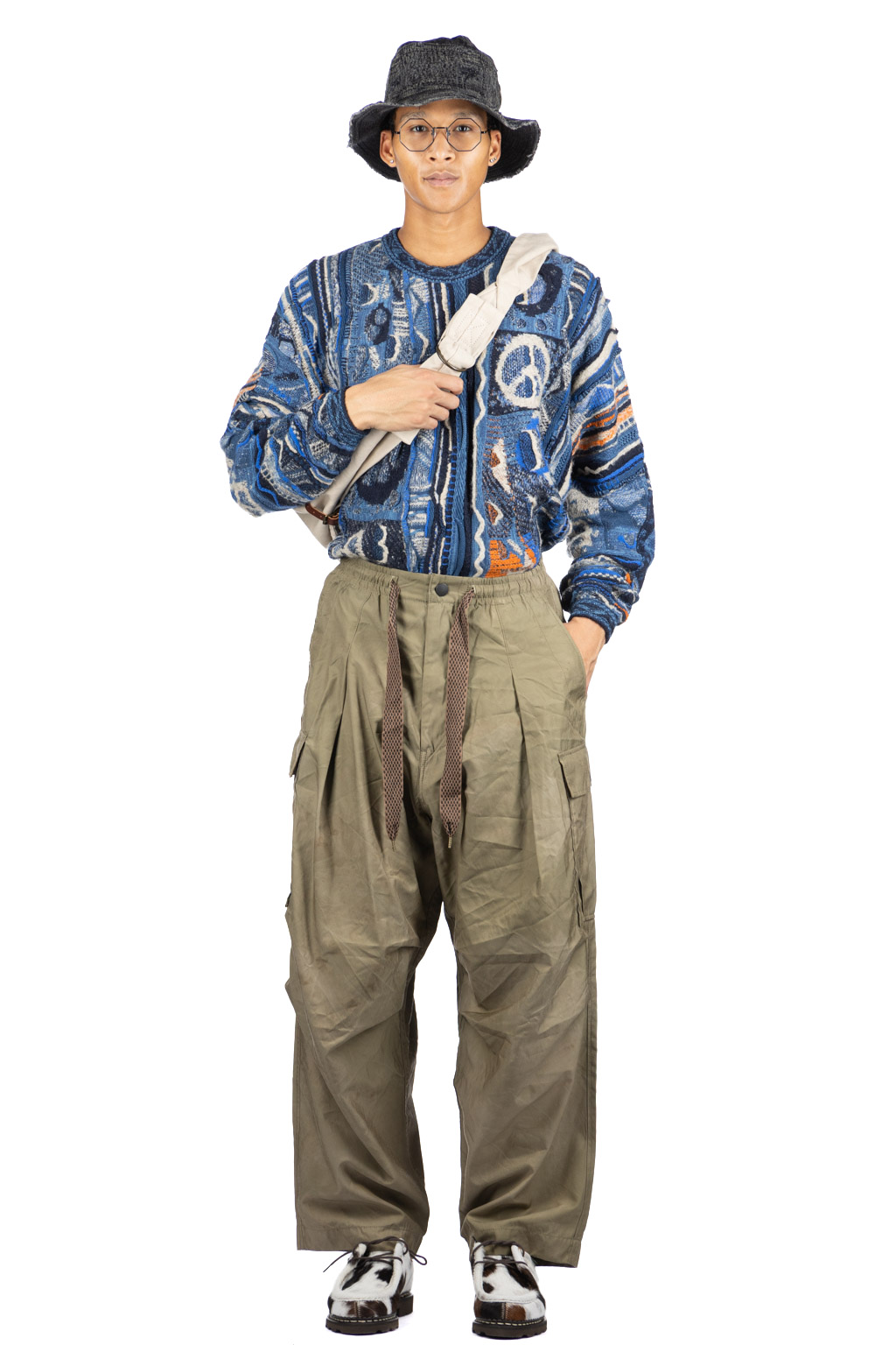 Kapital | Fast Dry Twill EASY JUMBO Cargo Pants - Khaki