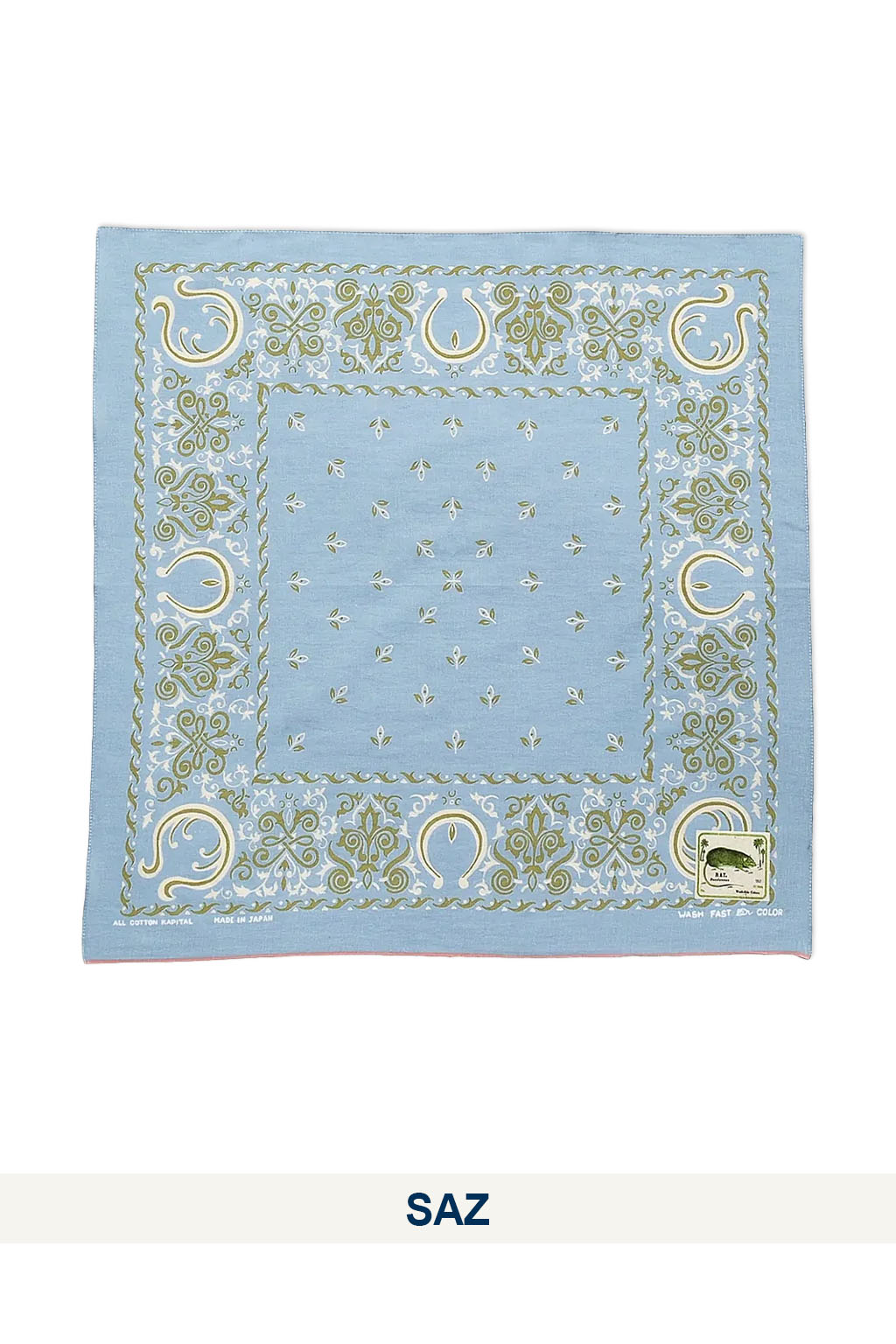 Kapital - Fastcolor Selvedge Bandanna (Antler NAJA) Normal - Black