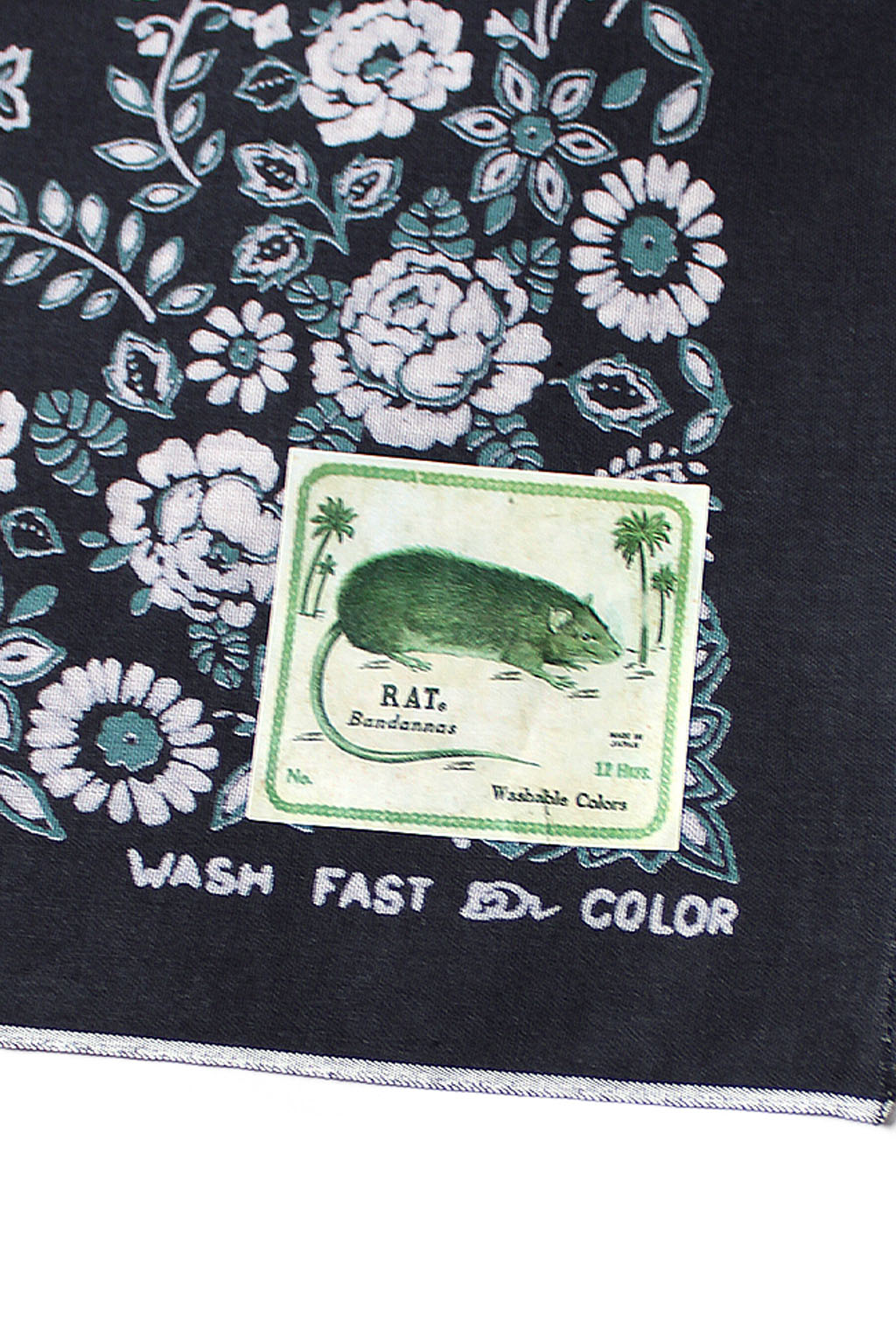 Kapital - Fastcolor Selvedge Bandanna (CHURCHILL GARDEN) 15x15