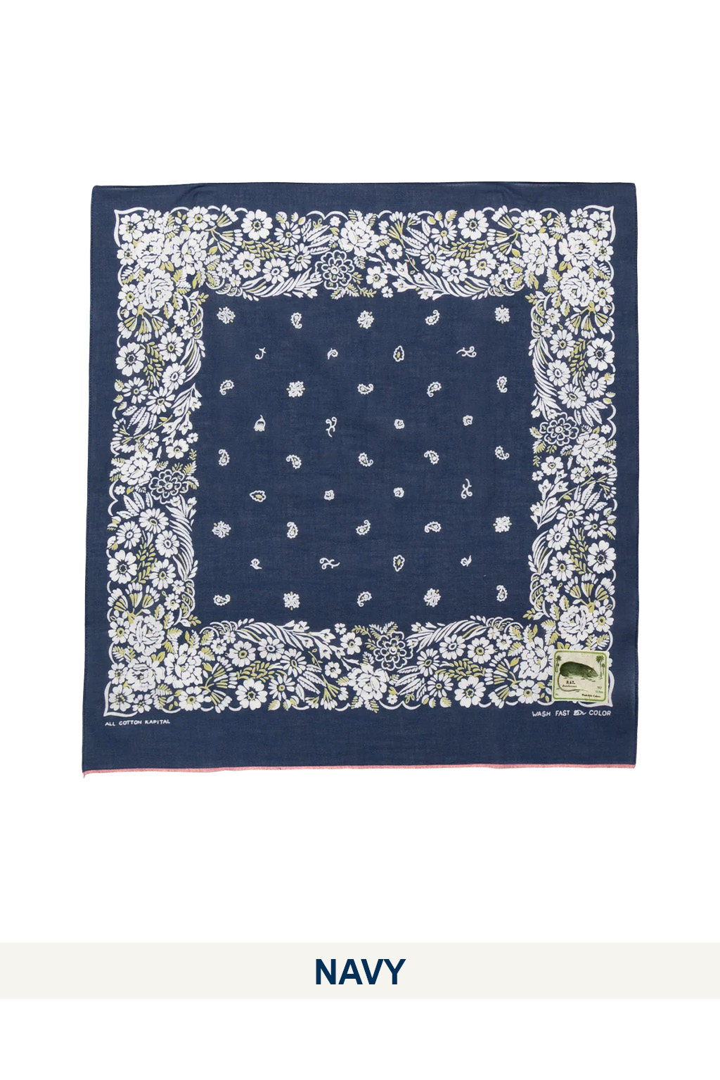 Kapital - Fastcolor Selvedge Bandanna (CHURCHILL GARDEN) - 5 Color Choices