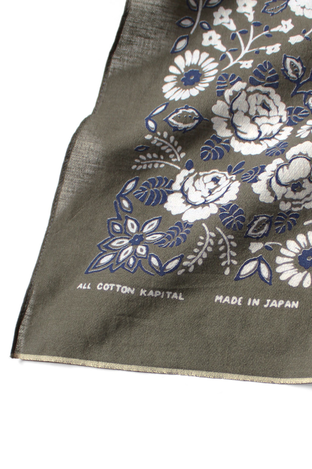 Kapital - Fastcolor Selvedge Bandanna (CHURCHILL GARDEN) 30x30 Large