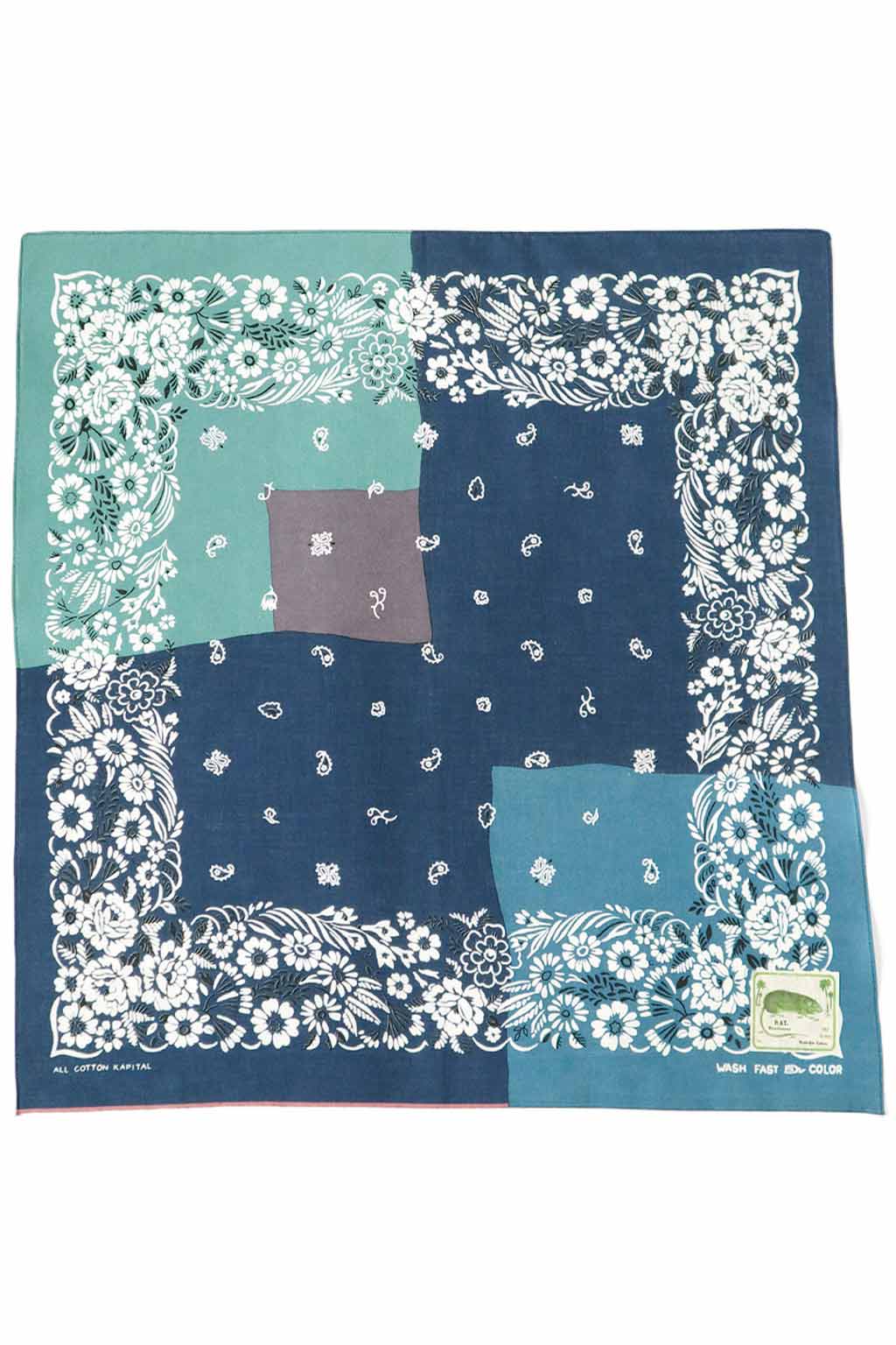 Kapital - Fastcolor Selvedge Bandana (GARDEN Patchwork) - 4 Colors