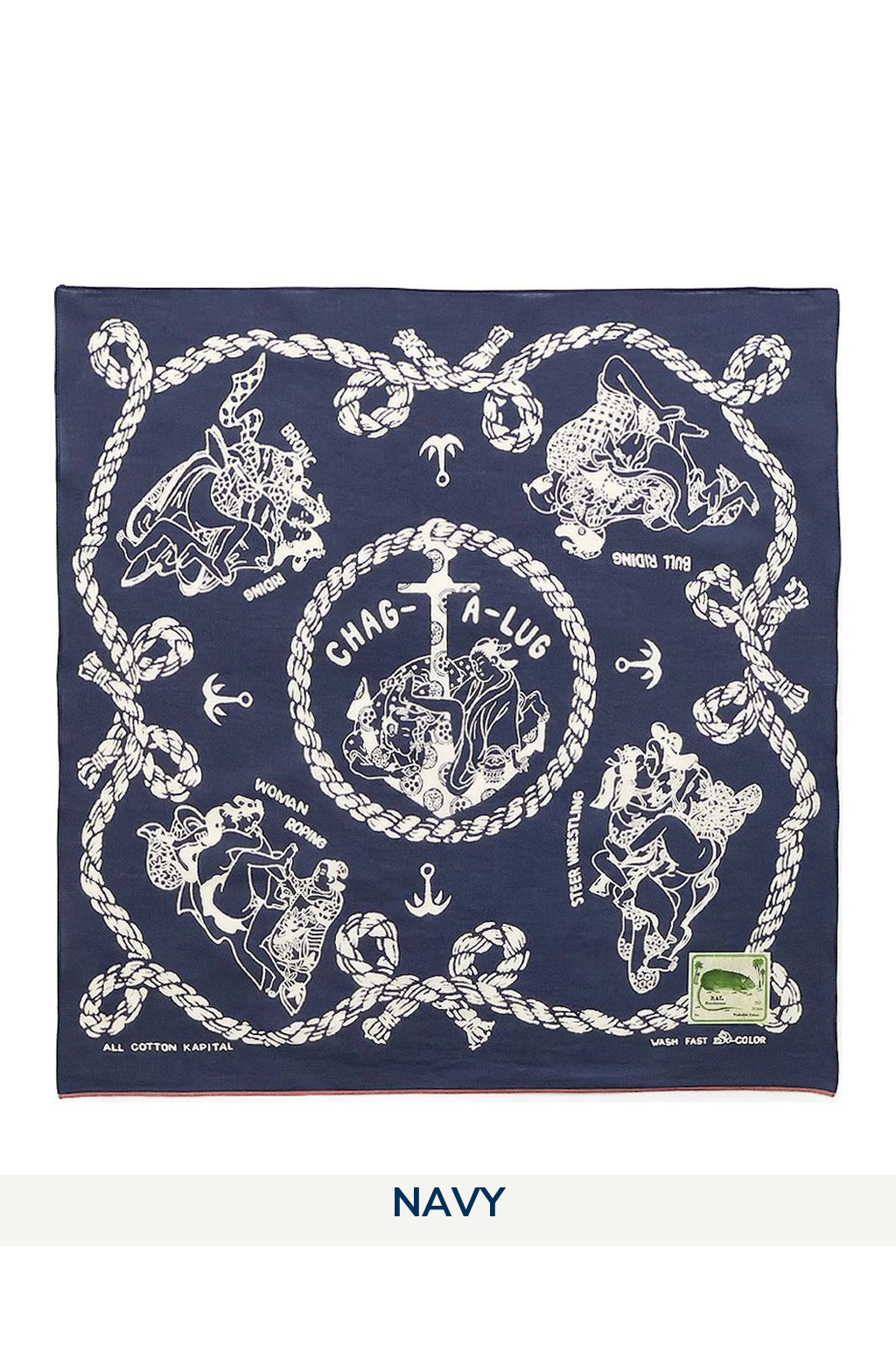 Kapital Fastcolor Selvedge Bandana (SNEAK ANCHOR) - 2 Colors