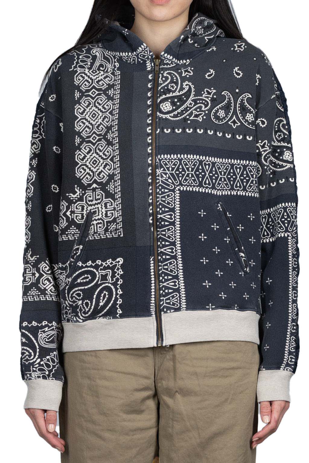 Kapital Fleece Knit BANDANA BIVOUAC Hooded Blouson
