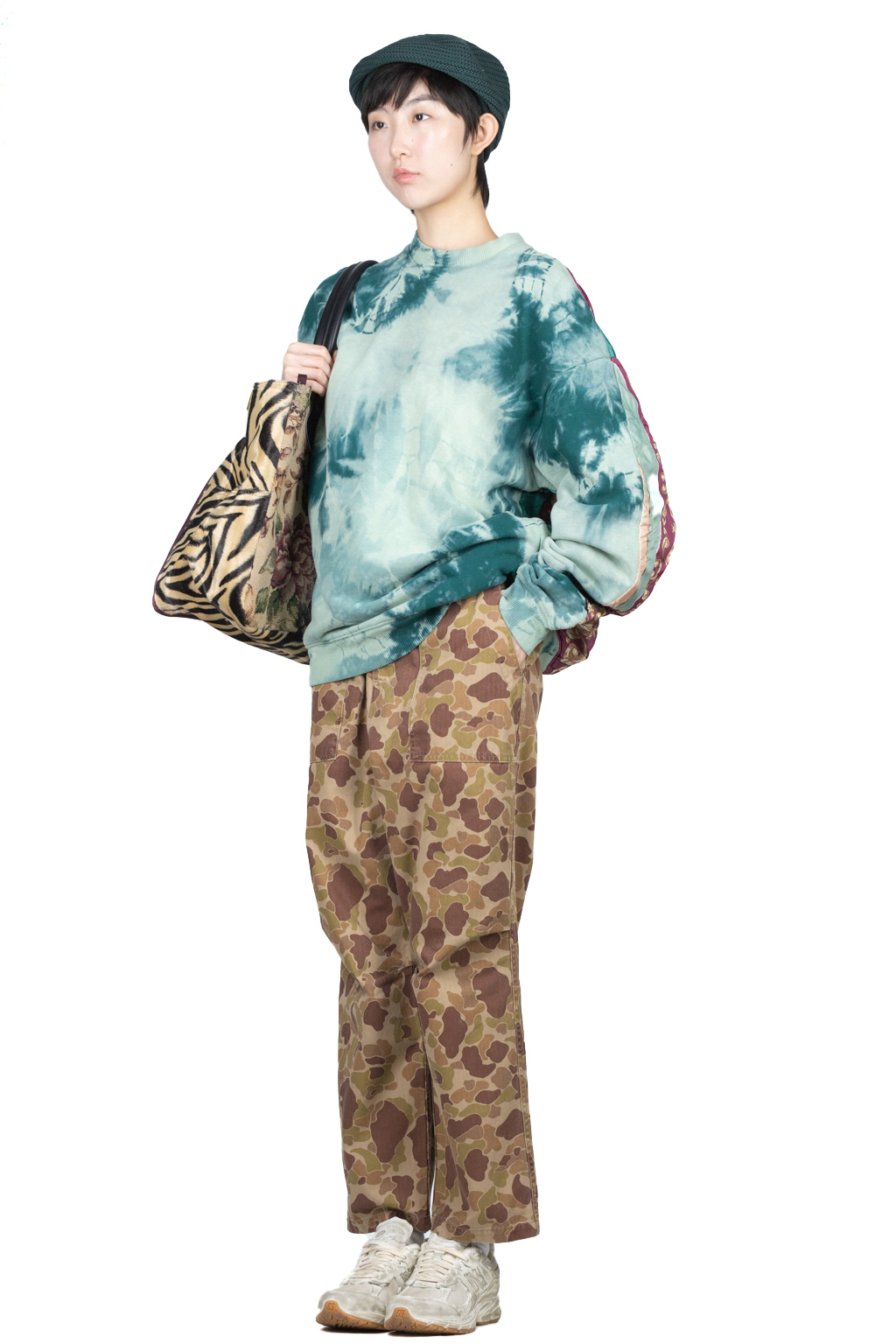 Kapital Fleece Knit BIVOUAC BIG SWT (Virgin Mary Ashbury Dyed)