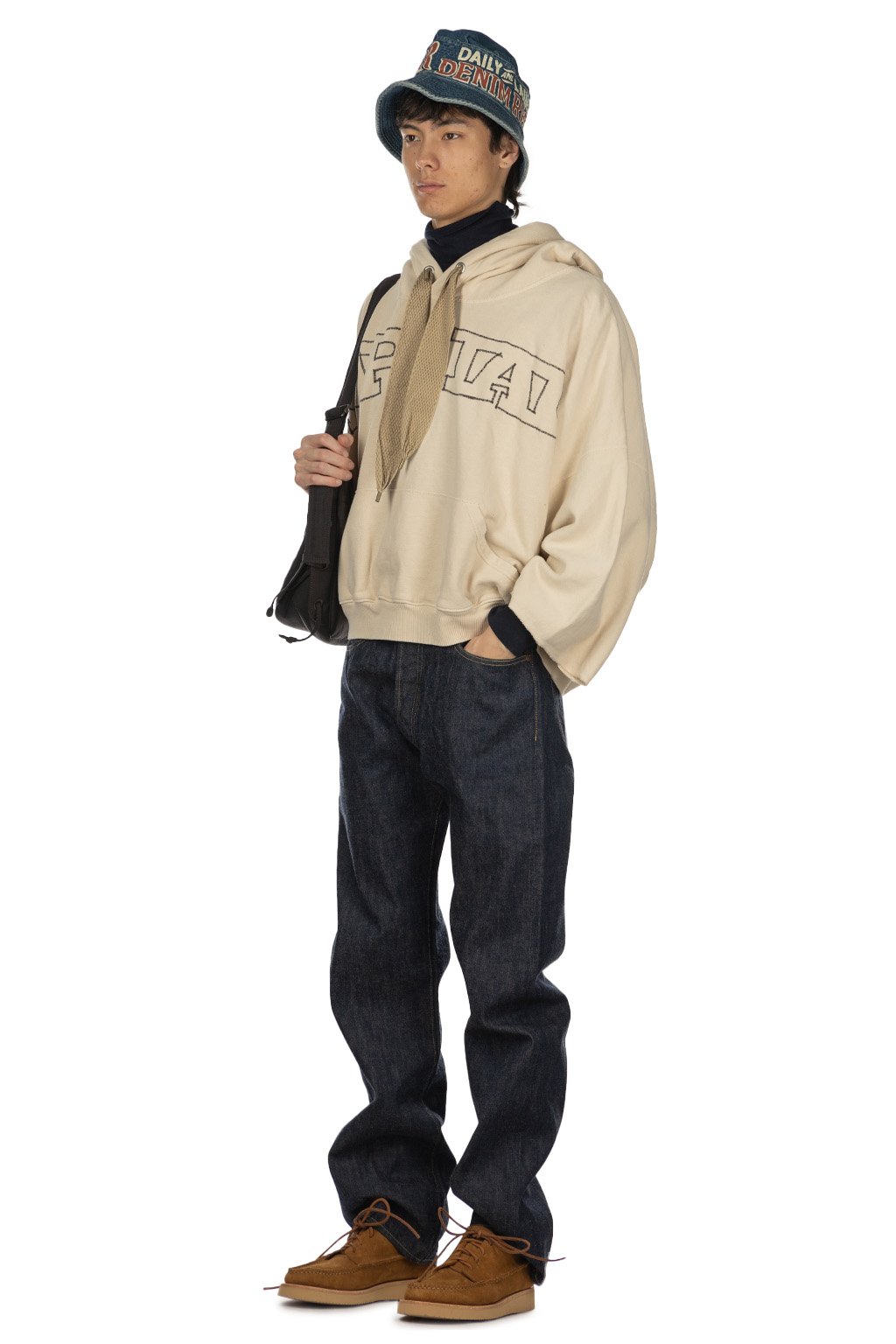 Kapital Unisex 10oz Zipper Wide Lumber Pants, Hickoree