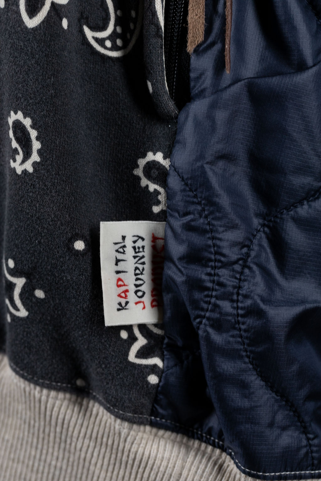 Kapital Fleecy Knit Bandana BIVOUAC Cardigan - Black
