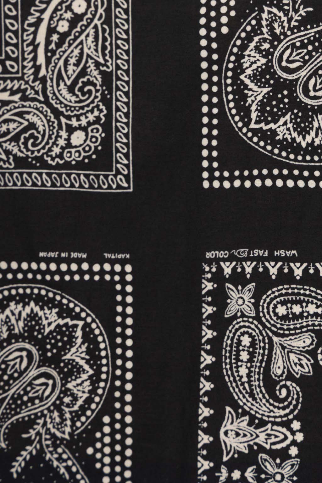 Kapital - Gauze RAT BRAND Bandana Patchwork Laglan Shirt - Black
