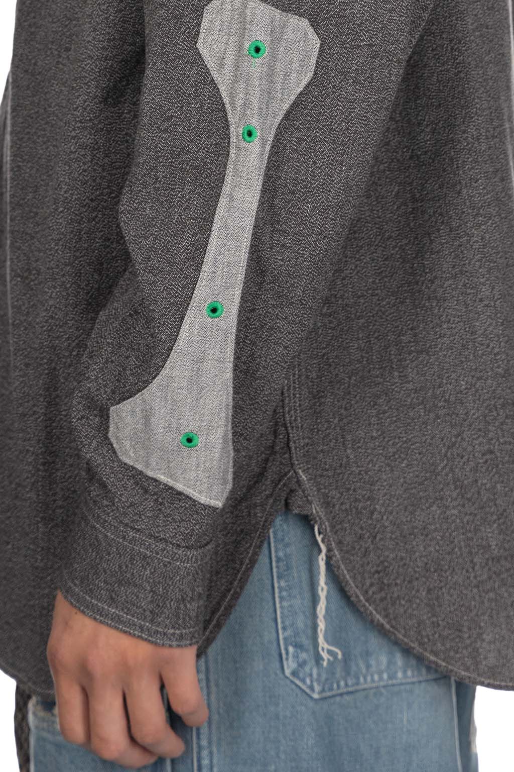Kapital - Grandrelle 2TONES BONE PATCH Ventilator Workshirt - Charcoal