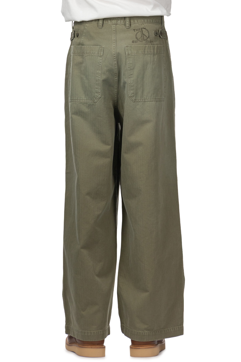 Kapital - Herringbone FATIGUE Baggy Pants - Khaki