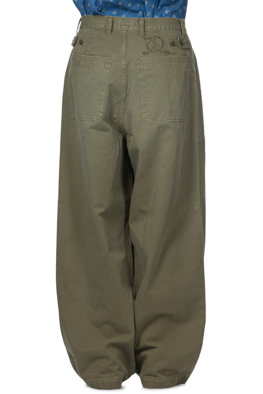 Kapital - Herringbone FATIGUE Baggy Pants - Khaki