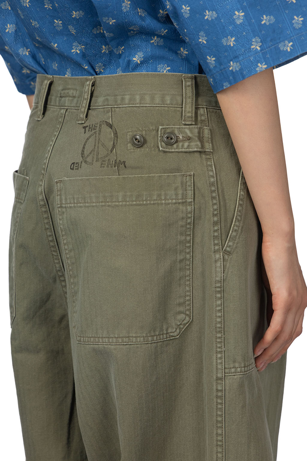 Kapital - Herringbone FATIGUE Baggy Pants - Khaki