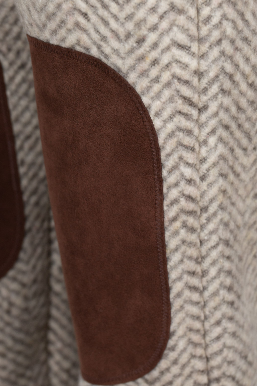 Kapital Herringbone Heavy Fleece Easy Pants - Beige x Khaki