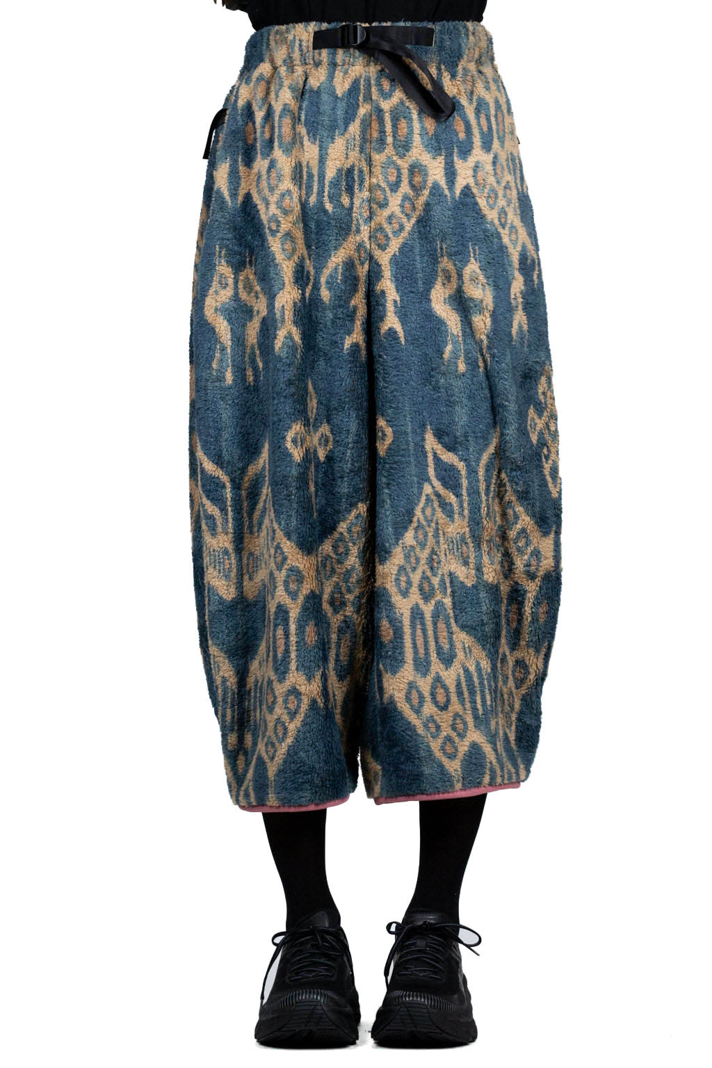 Kapital Java Kasuri Fleece Kettle Pants - Navy