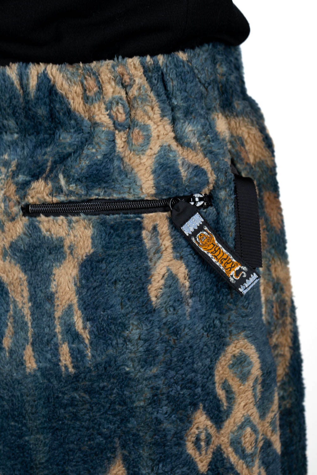 Kapital Java Kasuri Fleece Kettle Pants - Navy
