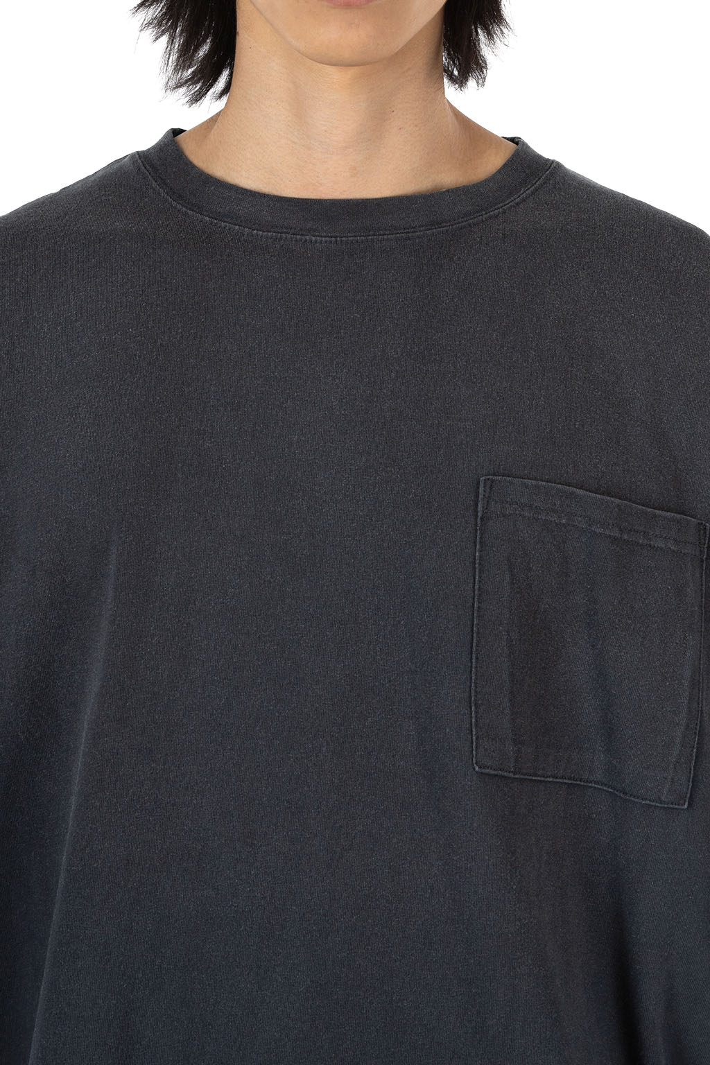 Kapital Jersey 2TONES BIG Pocket T (BONE) - Black x Khaki