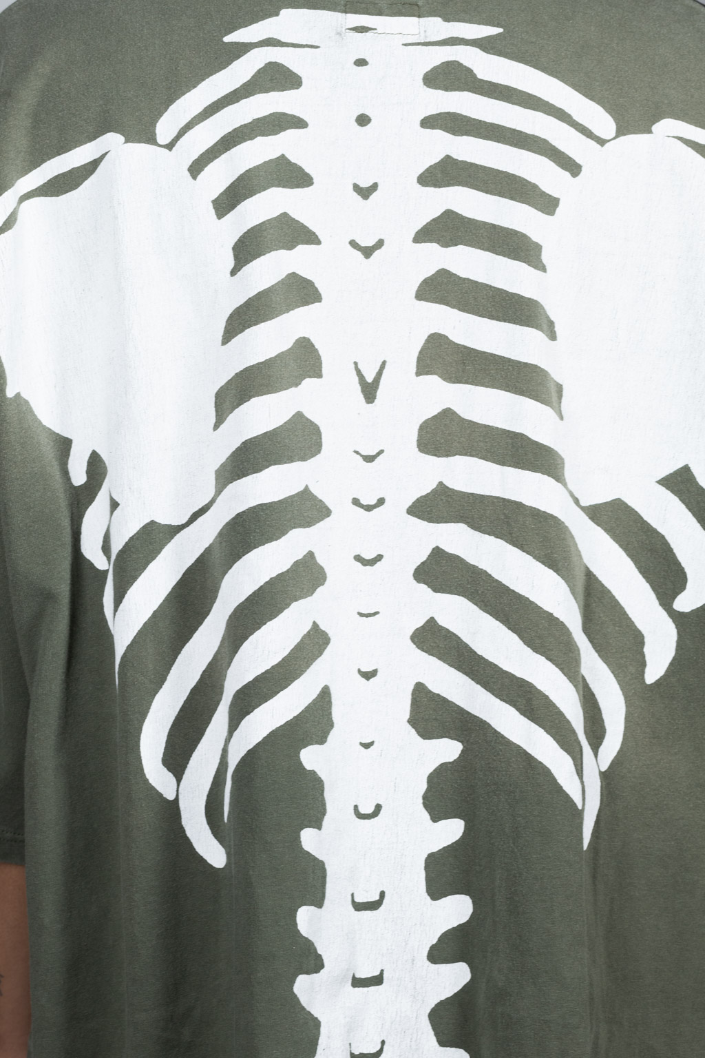 Kapital Jersey 2TONES BIG Pocket T (BONE) - Black x Khaki