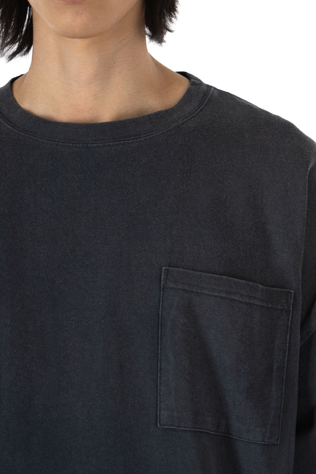 Kapital Jersey 2TONES BIG Pocket T (BONE) - Black x Purple