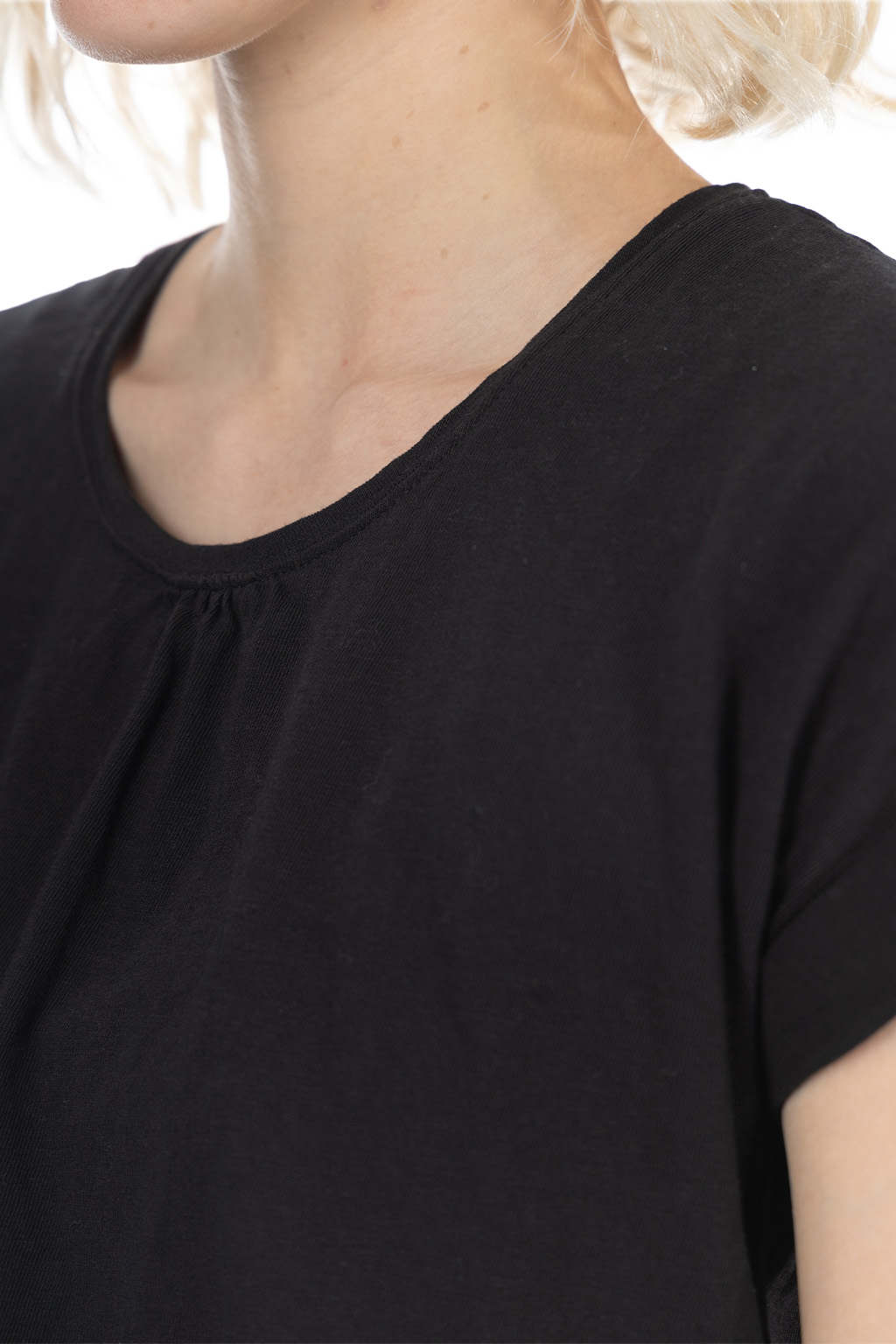 Kapital - Jersey x Single Gauze AURORA Dress - Black