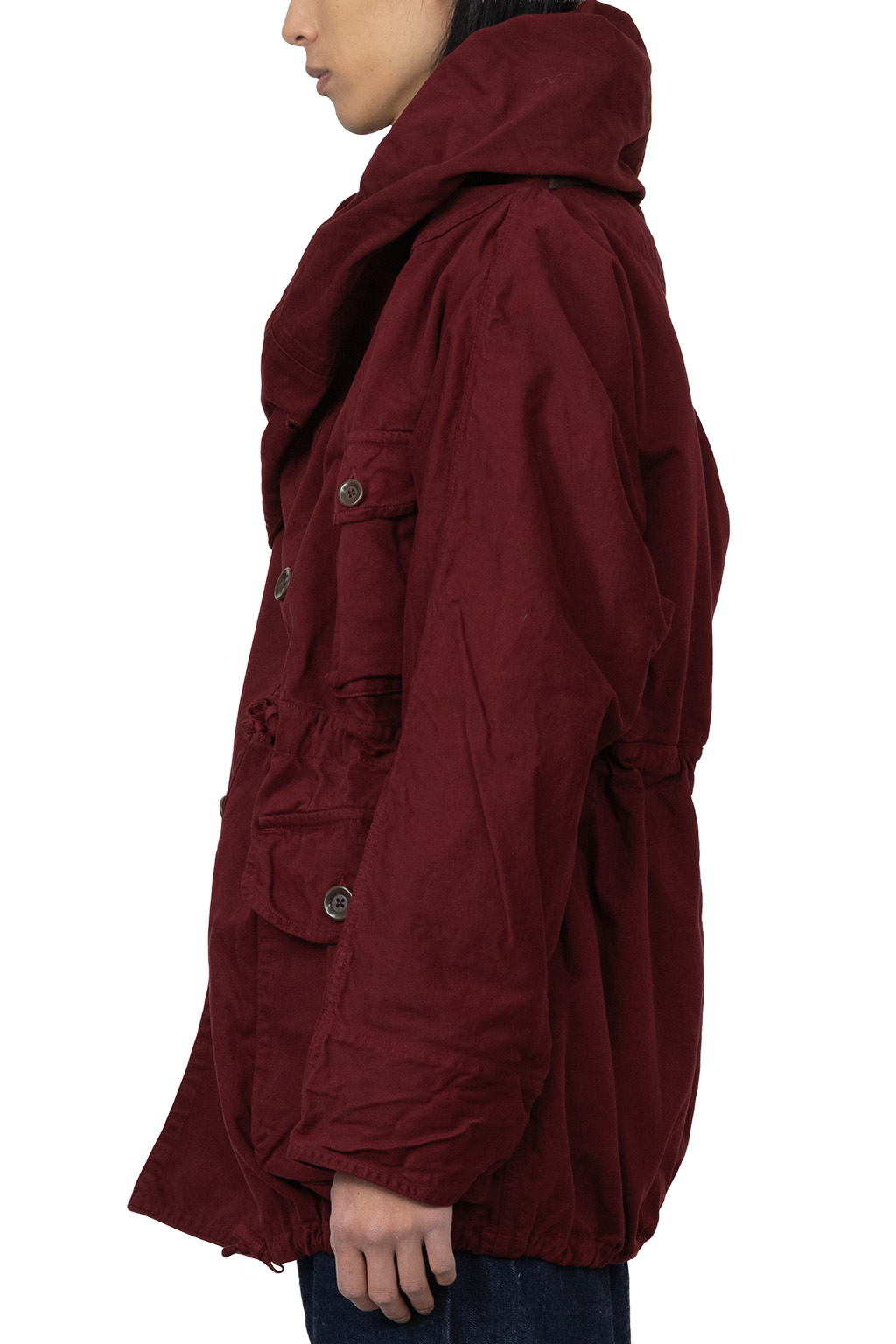 Kapital - KATSURAGI COTTON RING COAT - Burgundy