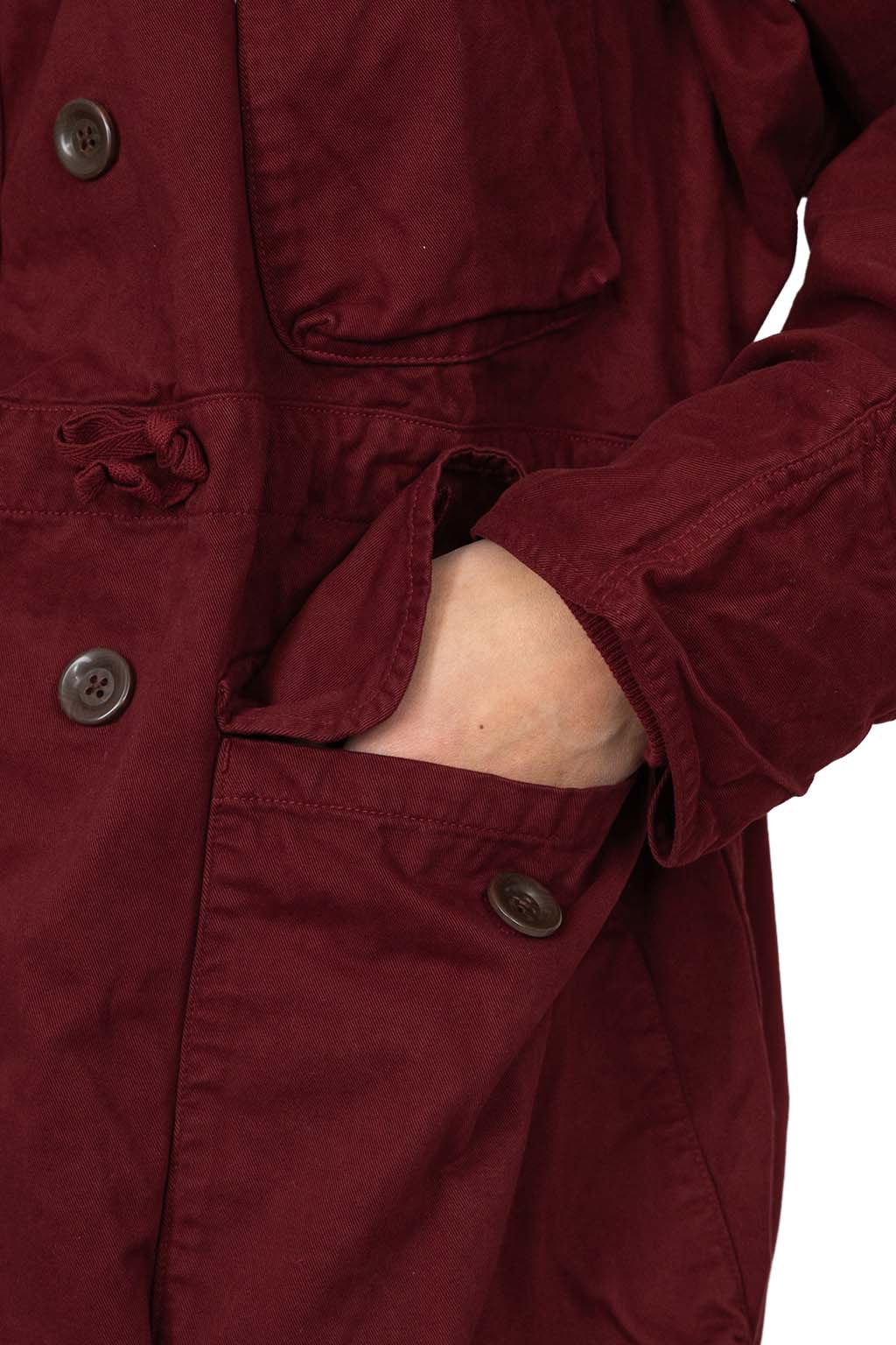 Kapital - KATSURAGI COTTON RING COAT - Burgundy