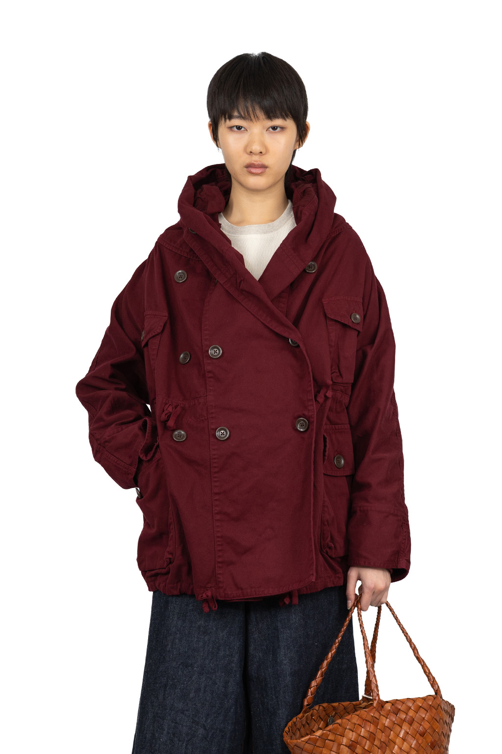 Kapital - KATSURAGI COTTON RING COAT - Burgundy