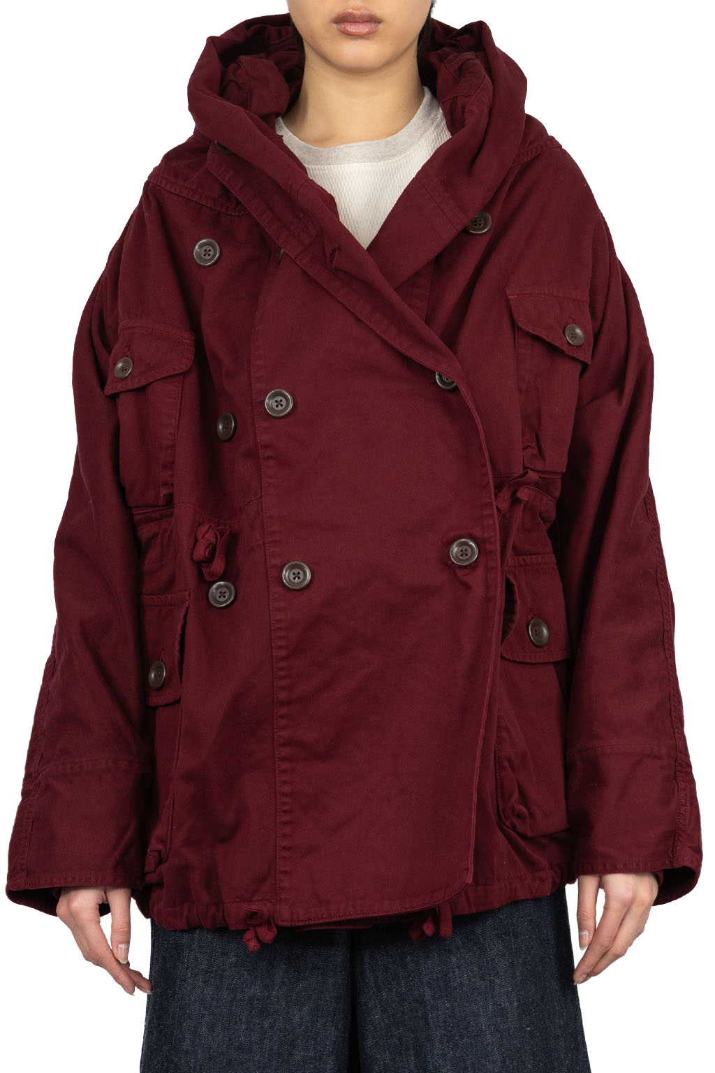 Kapital - KATSURAGI COTTON RING COAT - Burgundy
