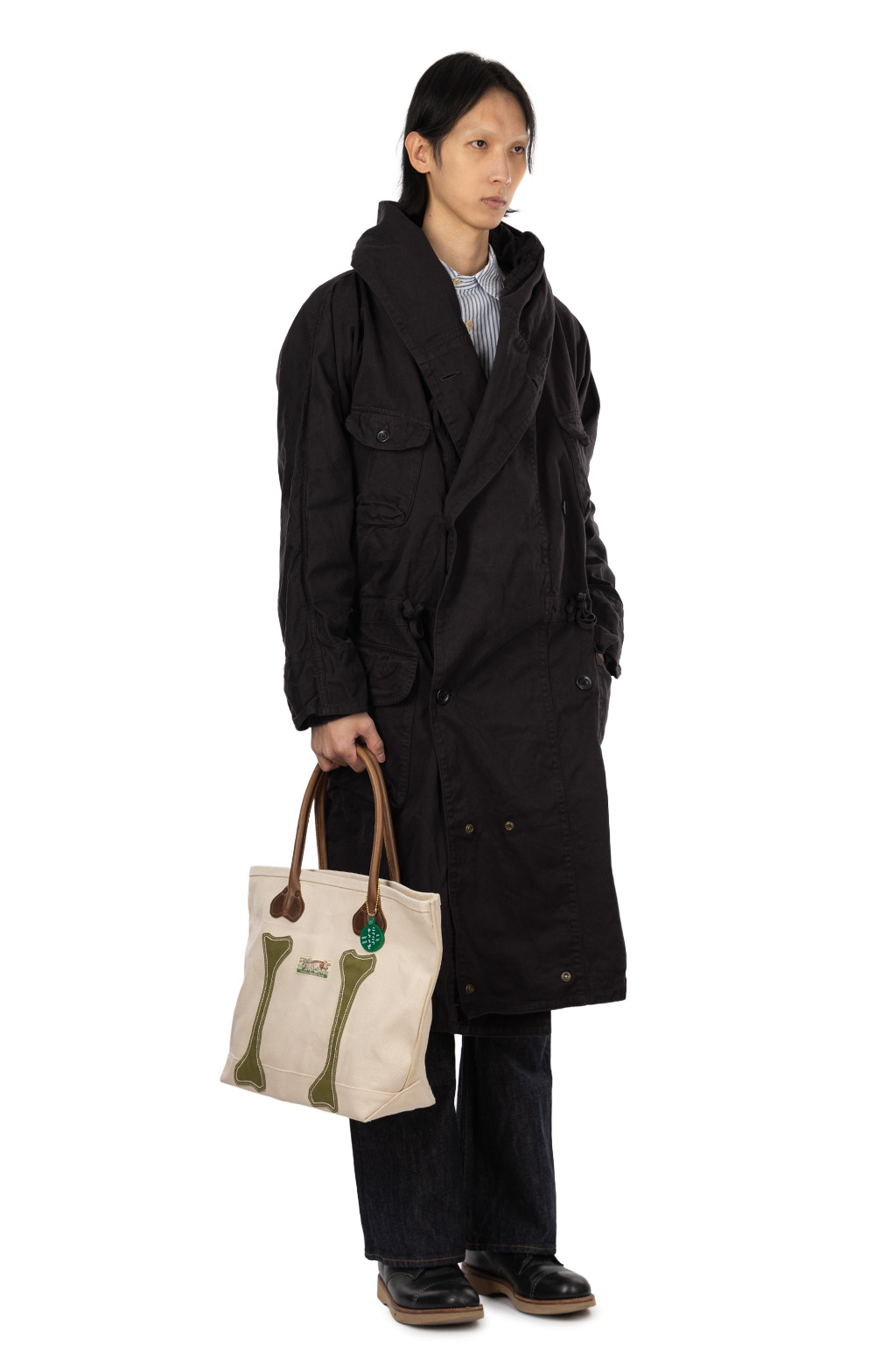 Kapital Katsuragi Cotton Tall RING Coat - Black